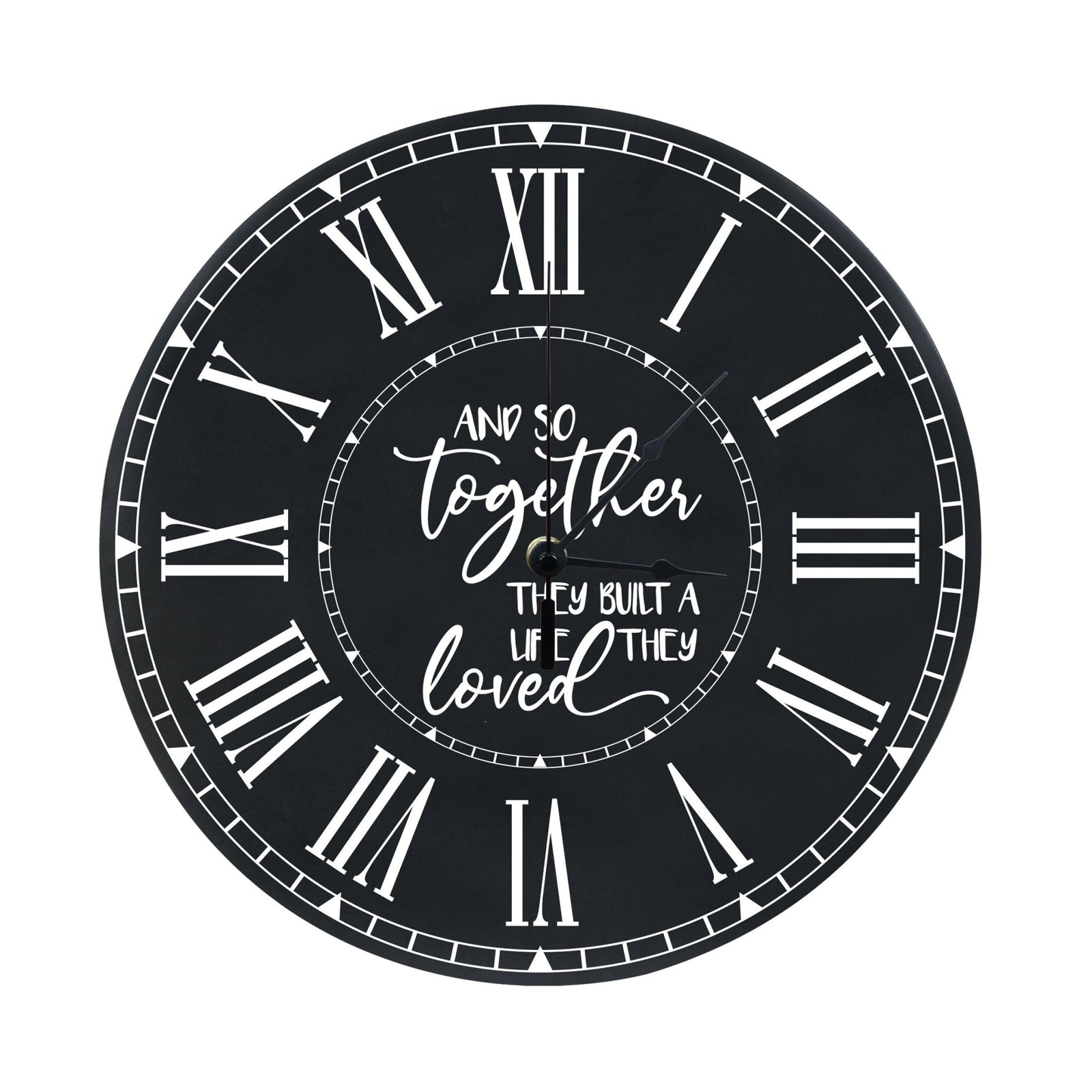 Family Wall or Desktop Clock 12” - And So Together - LifeSong Milestones