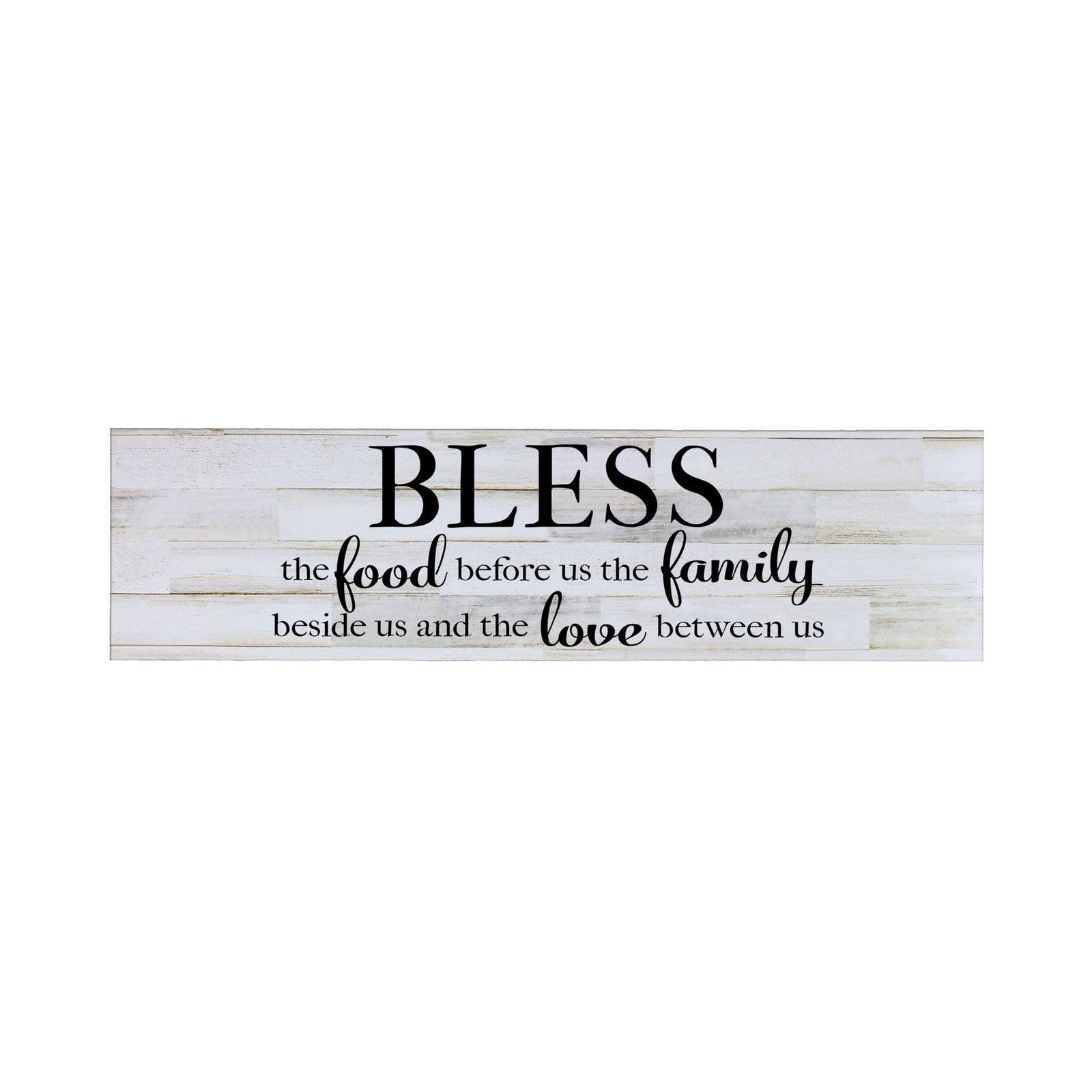 Family Wall Plaque 10”x40” - Bless The Food - LifeSong Milestones