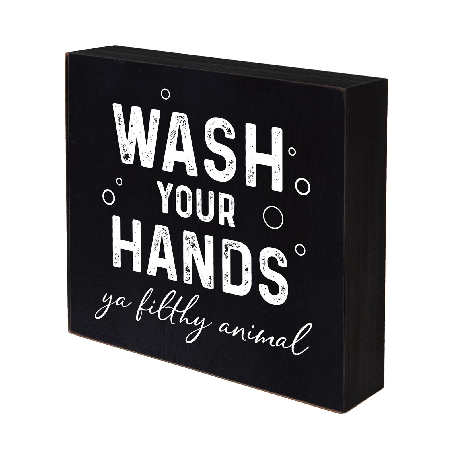 Funny Bathroom Decor 10x10 Shadow Box Wash Your Hands Filthy - LifeSong Milestones