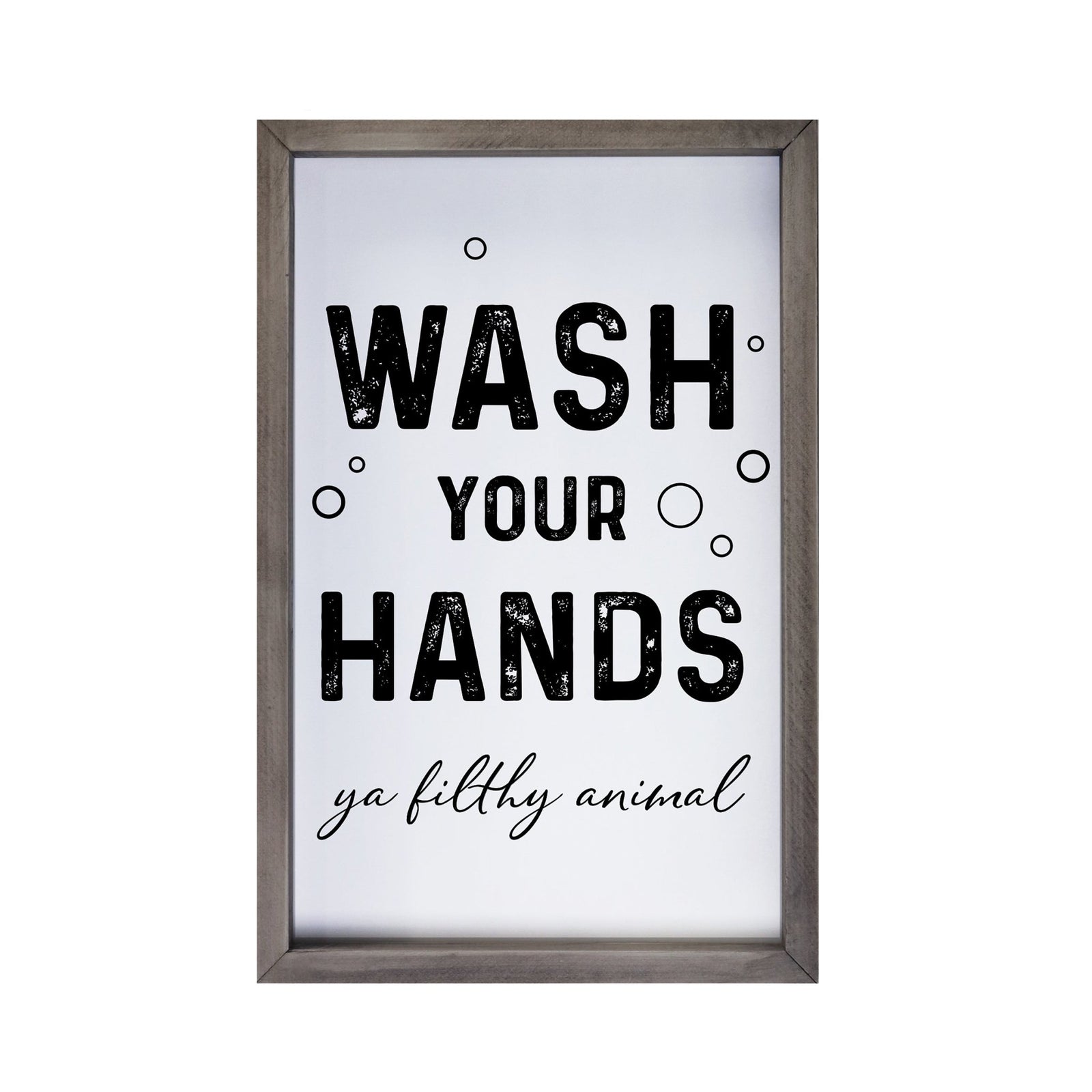 Funny Bathroom Decor Framed Shadow Box 7x10in (Wash Your Hands Filthy) - LifeSong Milestones