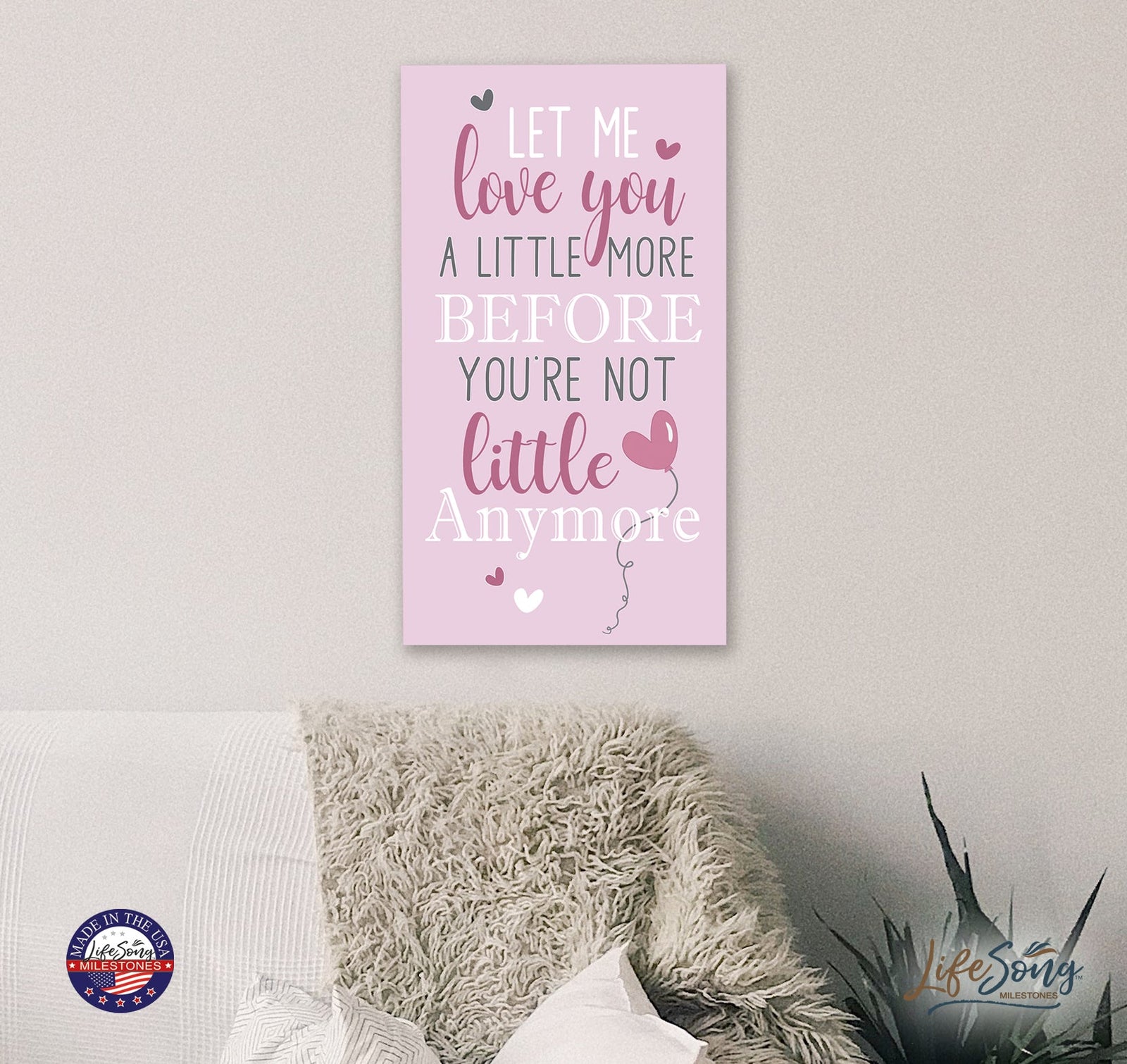 Baptismal Wooden Wall Plaque Gift for Girls