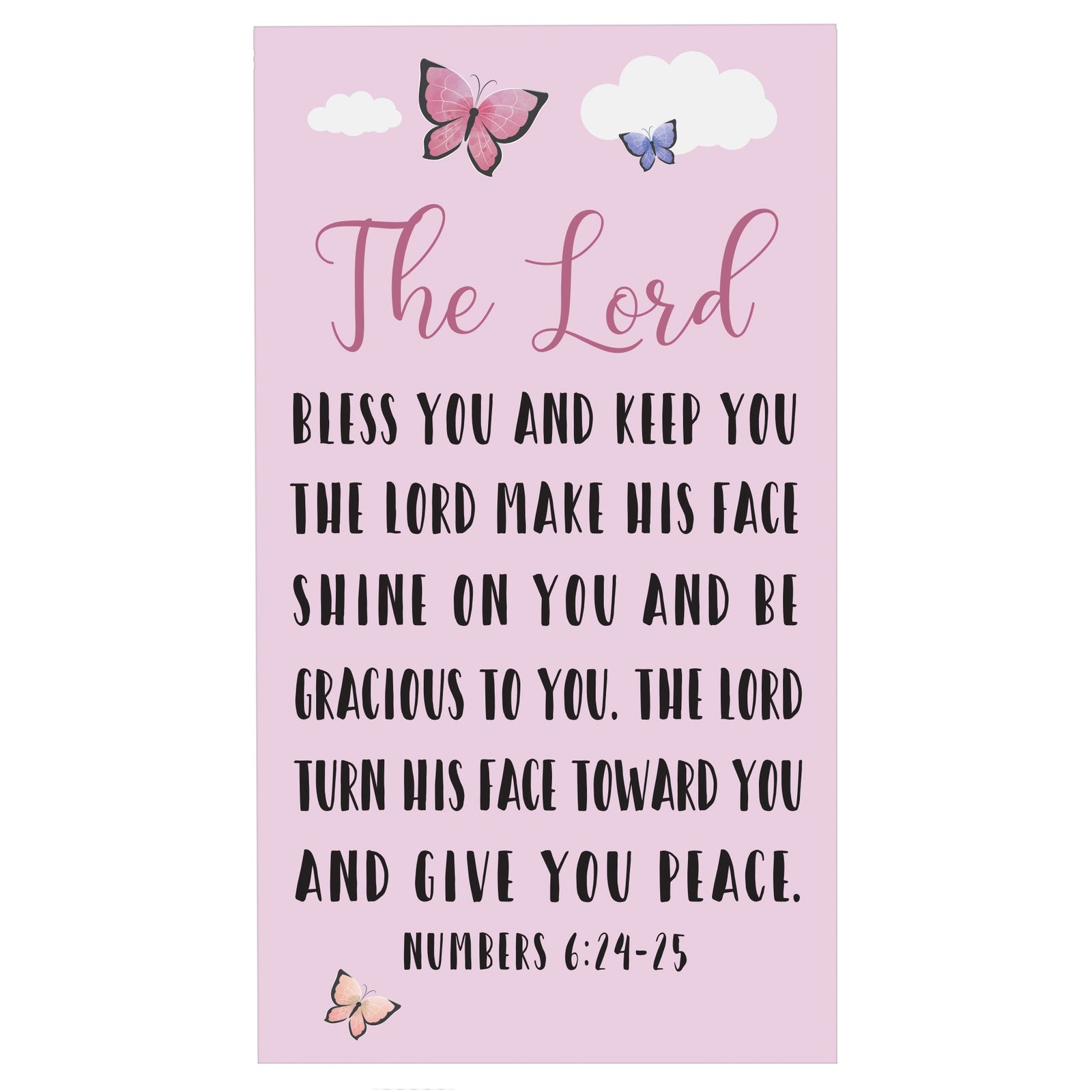 Lifesong Milestones Baptismal Wooden Wall Plaque Home Decor Gift for Girls