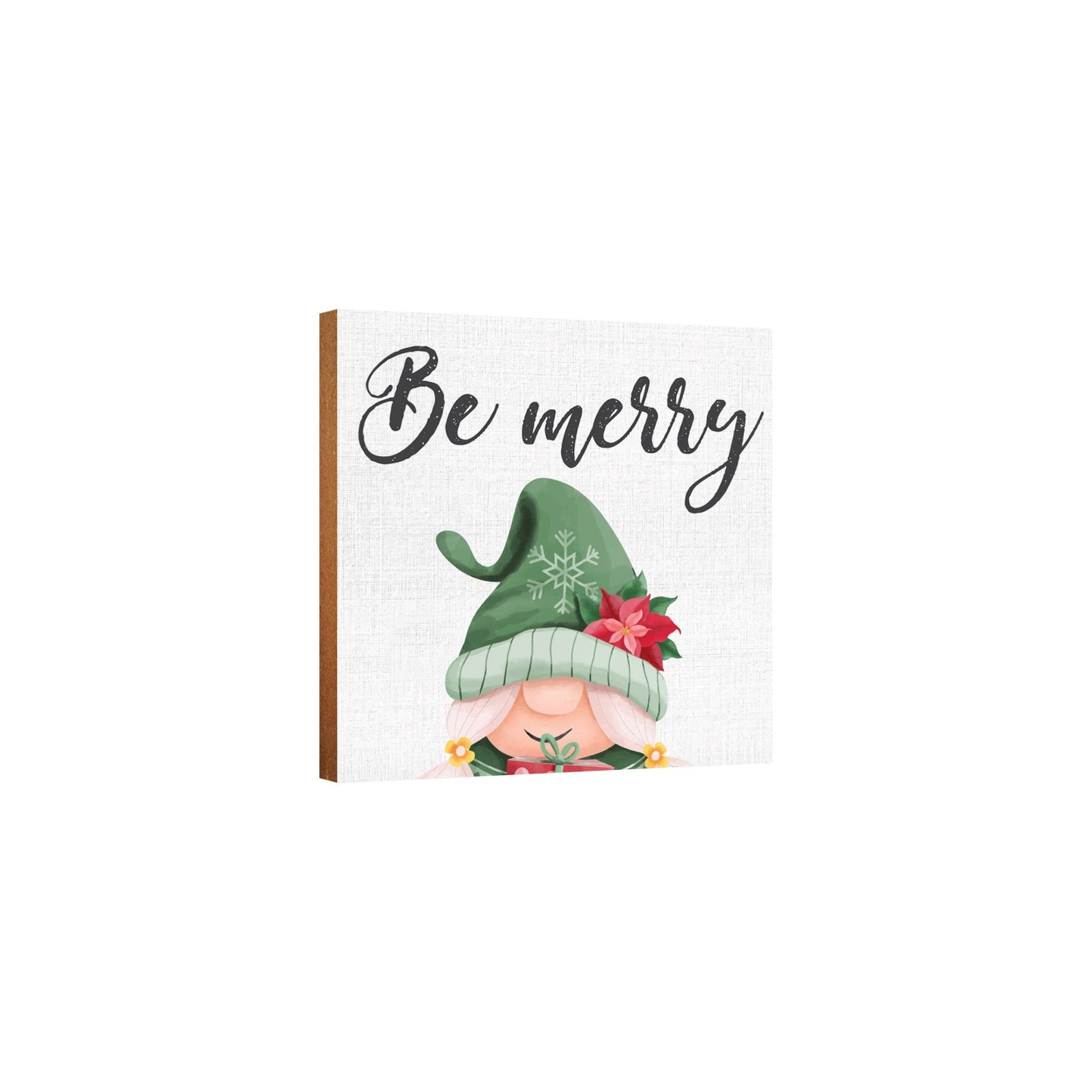 Gnome Sweet Gnome | Wooden Christmas Sign 6x6 - LifeSong Milestones