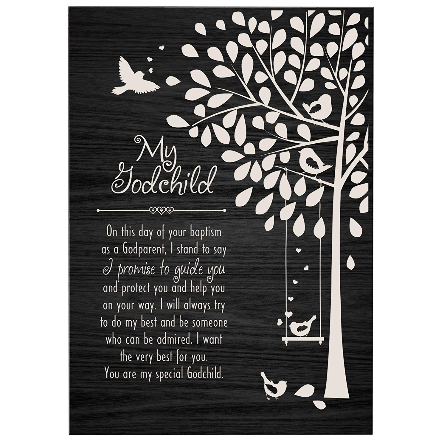 Baptismal Wall Plaque Gift for Godchild