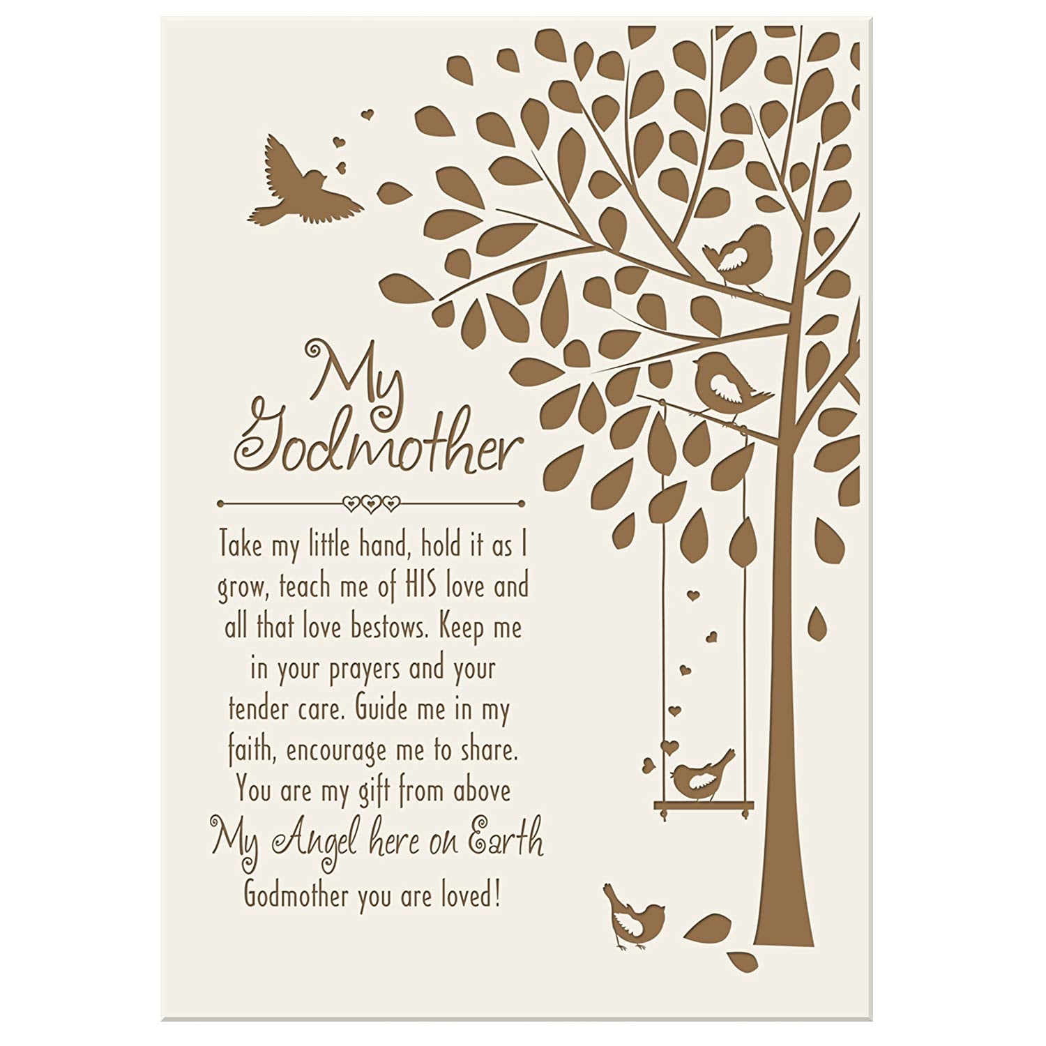 Godmother Wall Hanging Plaque Gift - Take My Little Hand - LifeSong Milestones