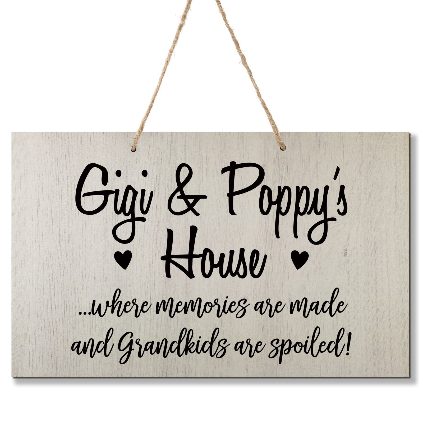 Grandparent Wall Hanging Sign Gift - Grandkids Spoiled - LifeSong Milestones