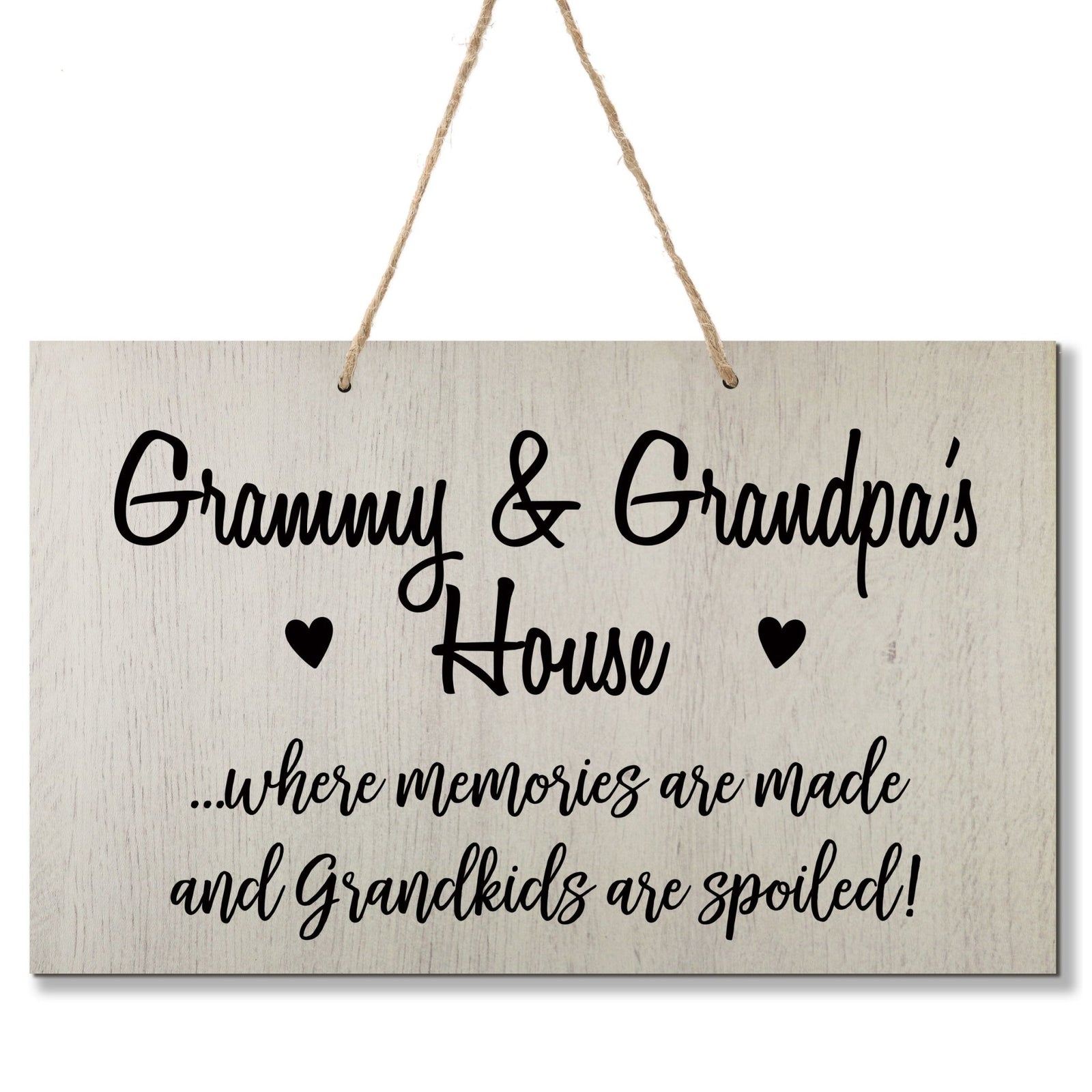 Grandparent Wall Hanging Sign Gift - Grandkids Spoiled - LifeSong Milestones