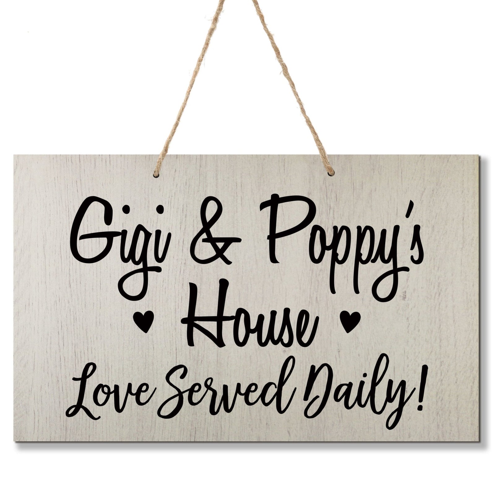 Grandparent Wall Hanging Sign Gift - Love Served Daily - LifeSong Milestones