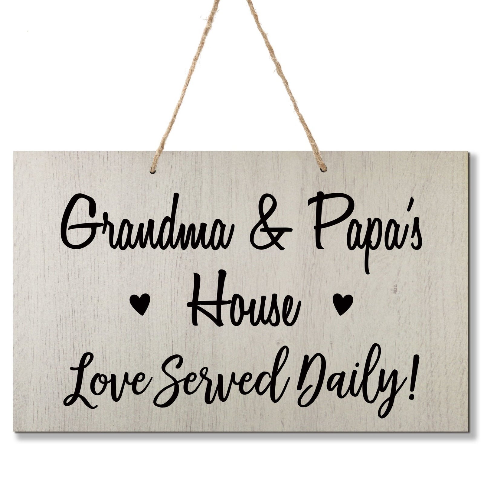 Grandparent Wall Hanging Sign Gift - Love Served Daily - LifeSong Milestones
