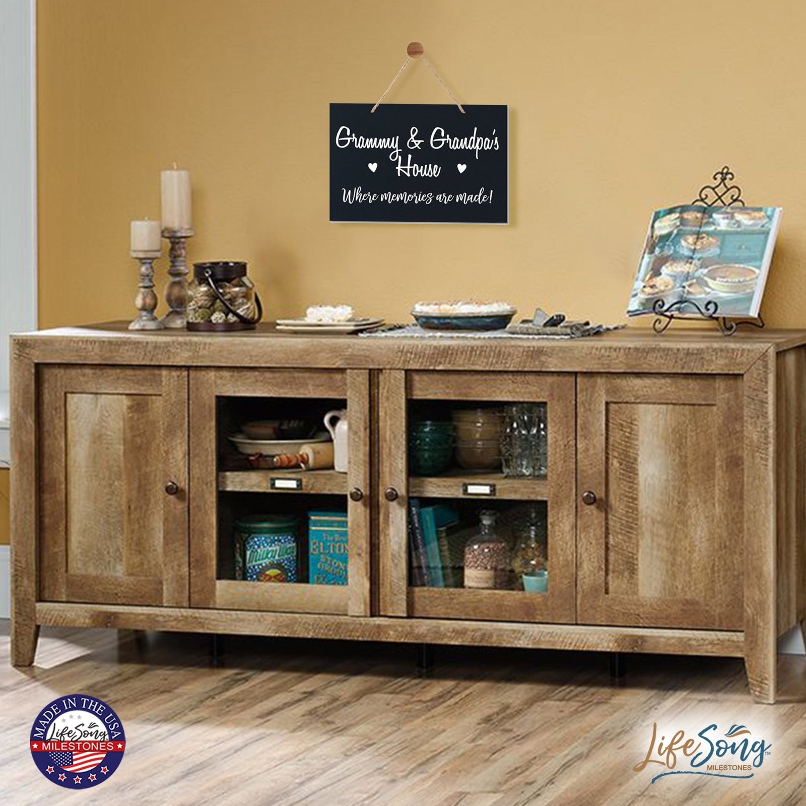 Grandparent Wall Hanging Sign Gift - Memories Are Made - LifeSong Milestones