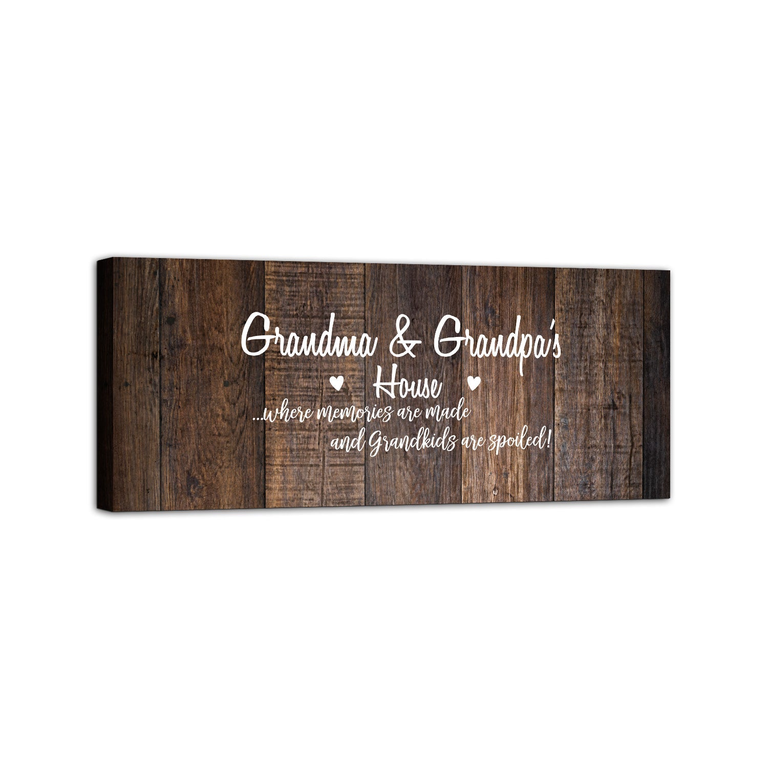 Grandparents Canvas Wall Art Framed Modern Wall Decor Decorative Accents For Wall Ready to Hang for Home Living Room Bedroom Entryway Size 8” x 24” - LifeSong Milestones