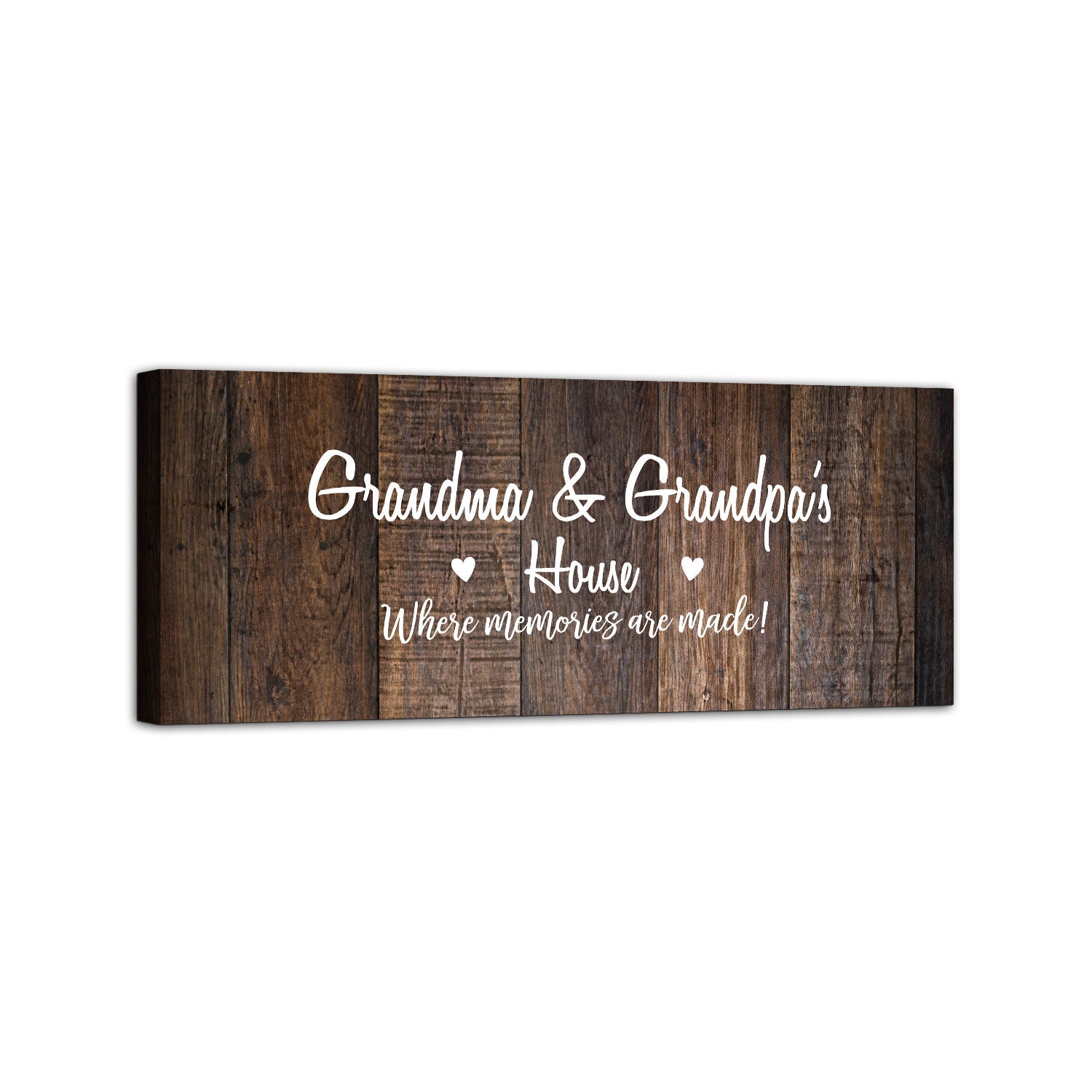Grandparents Canvas Wall Art Framed Modern Wall Decor Decorative Accents For Wall Ready to Hang for Home Living Room Bedroom Entryway Size 8” x 24” - LifeSong Milestones