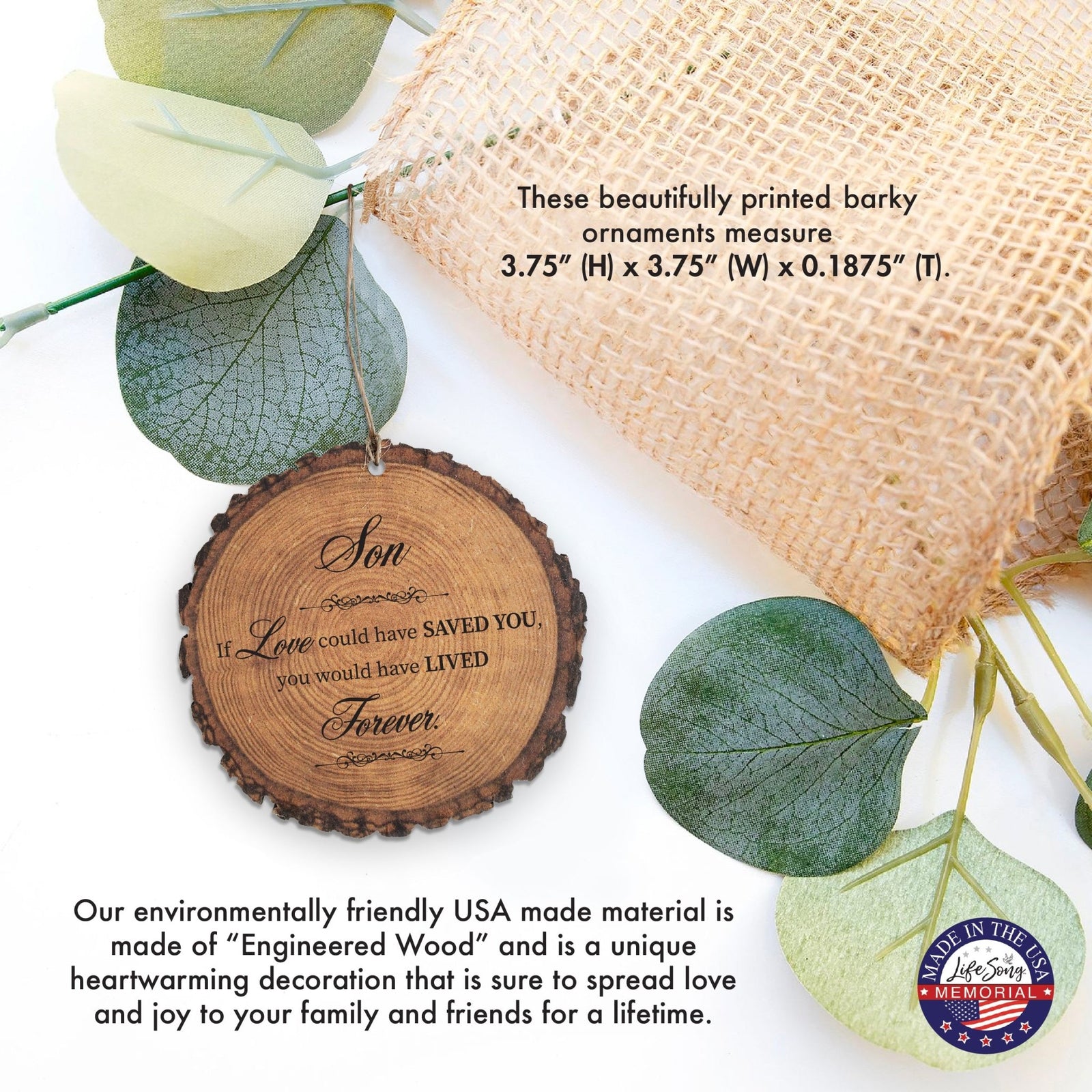 Hanging Memorial Bereavement Barky Ornament for Loss of Loved One - If Love Could - LifeSong Milestones