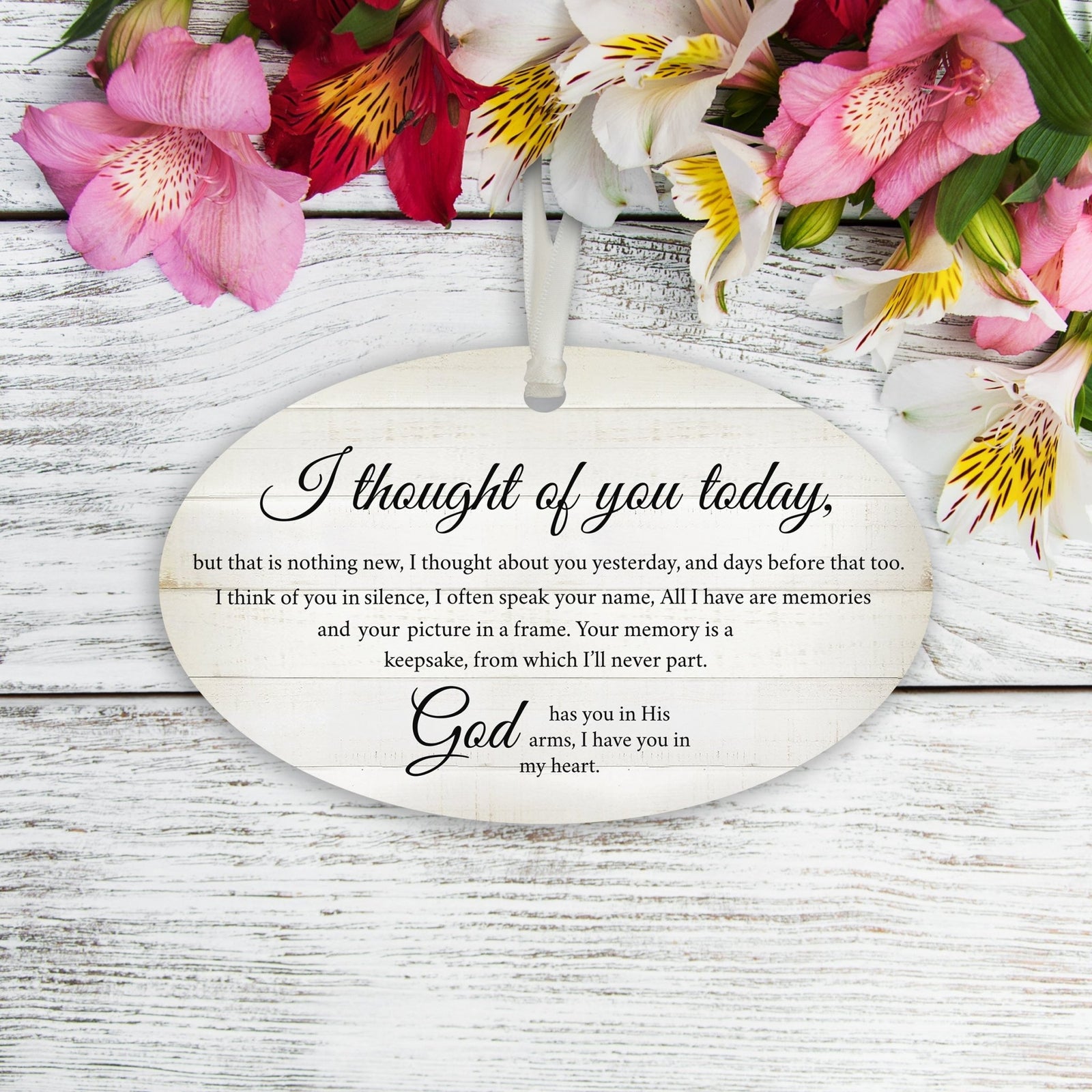 Hanging Memorial Bereavement Ornament for Loss of Loved One - I Thought Of You - LifeSong Milestones