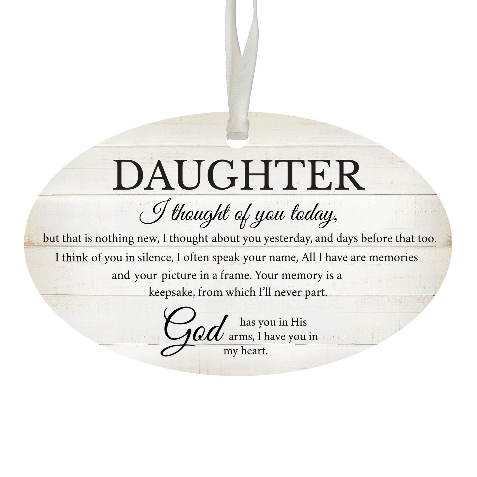 Hanging Memorial Bereavement Ornament for Loss of Loved One - I Thought Of You - LifeSong Milestones