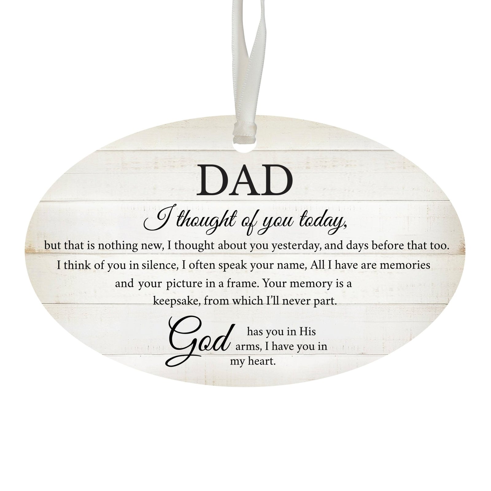 Hanging Memorial Bereavement Ornament for Loss of Loved One - I Thought Of You - LifeSong Milestones
