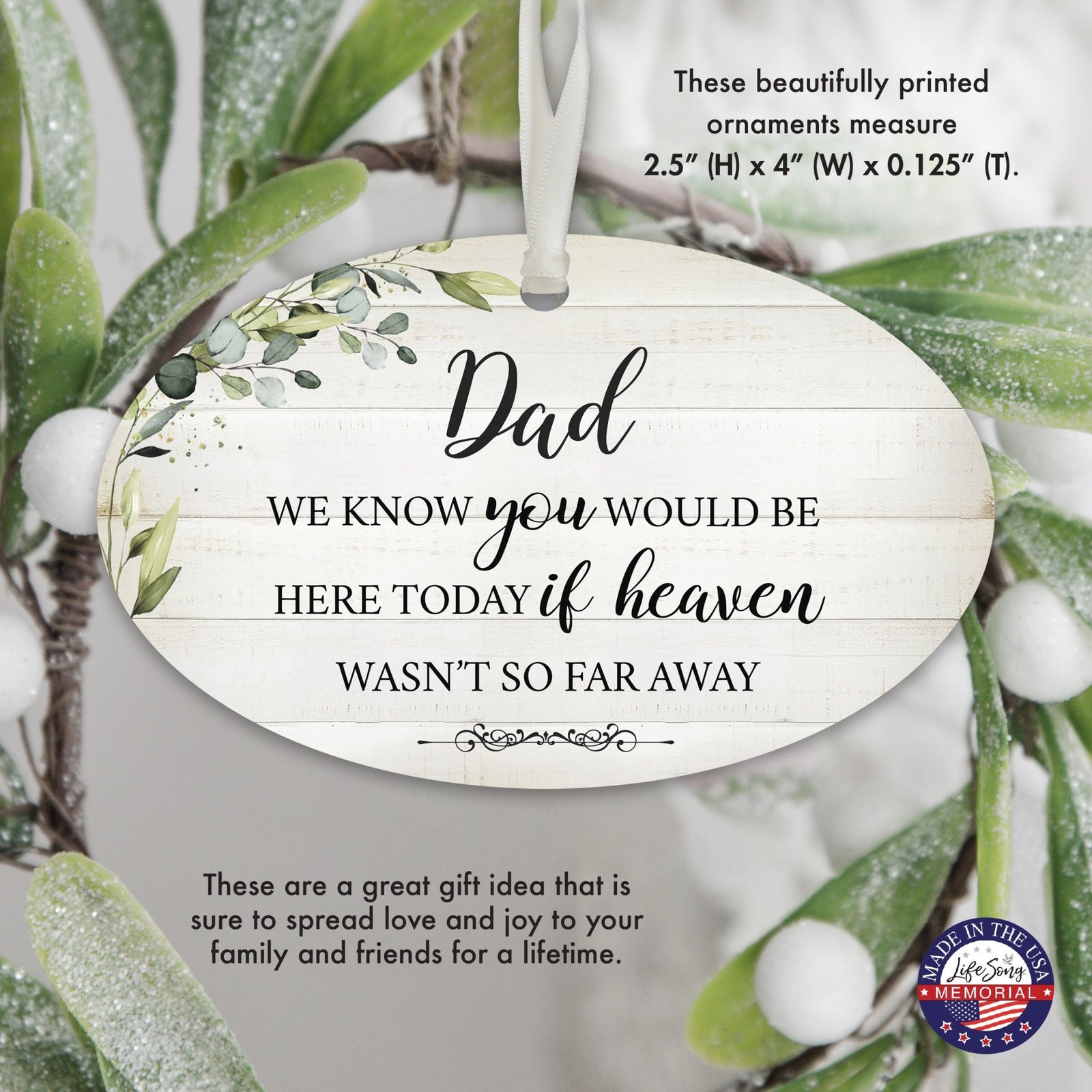 Hanging Memorial Bereavement Ornament for Loss of Loved One - We Know You Would - LifeSong Milestones