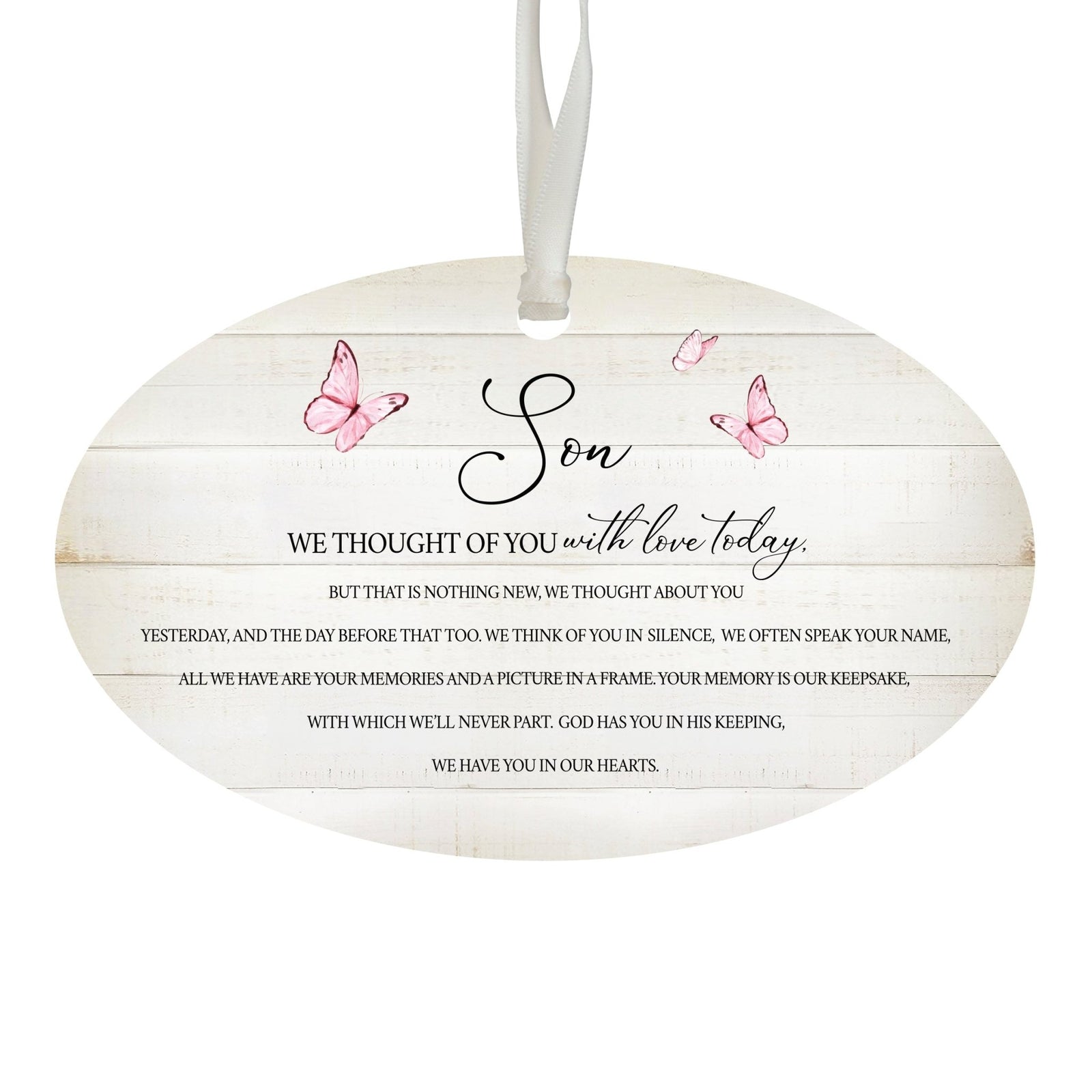 Hanging Memorial Bereavement Ornament for Loss of Loved One - We Thought Of You - LifeSong Milestones