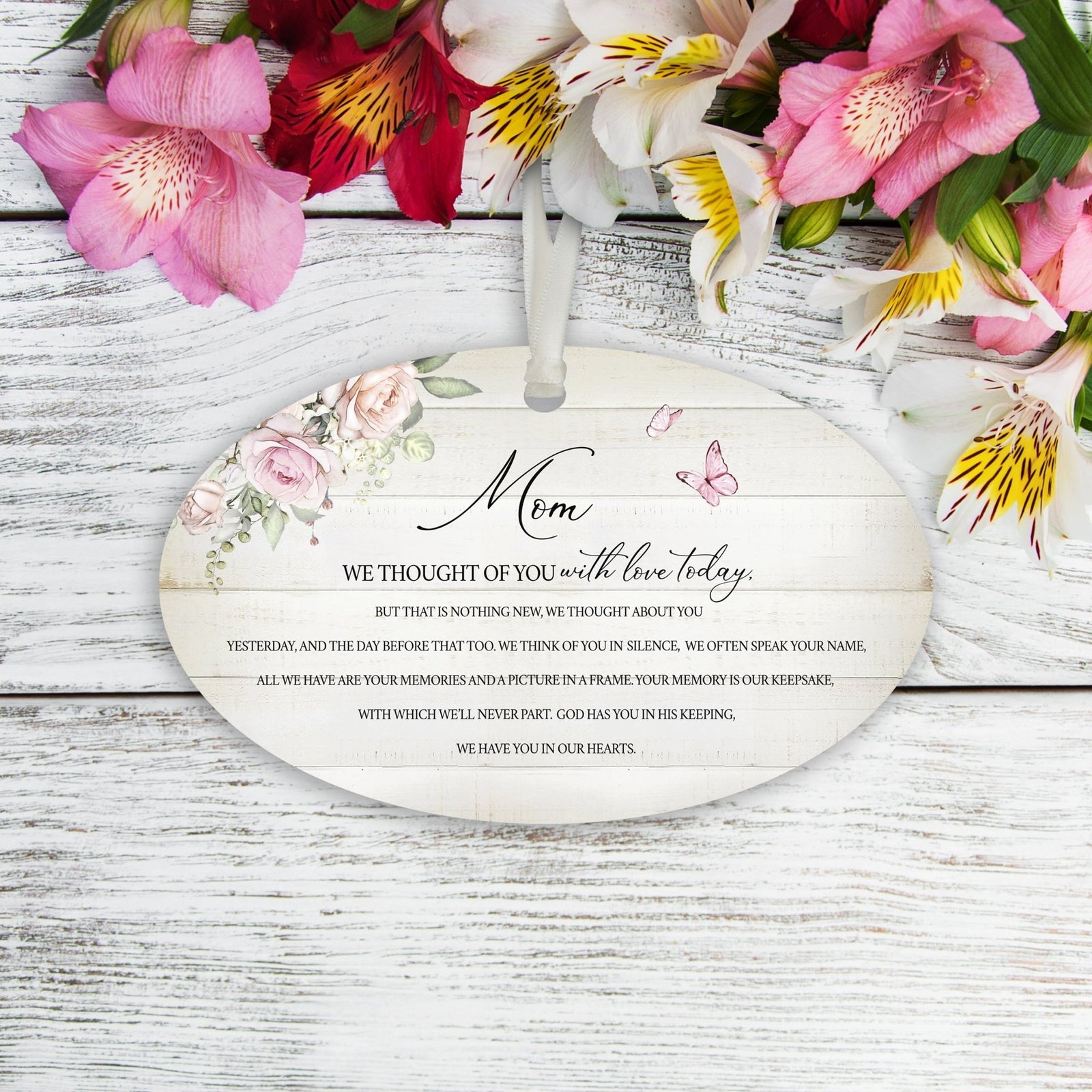 Hanging Memorial Bereavement Ornament for Loss of Loved One - We Thought Of You - LifeSong Milestones