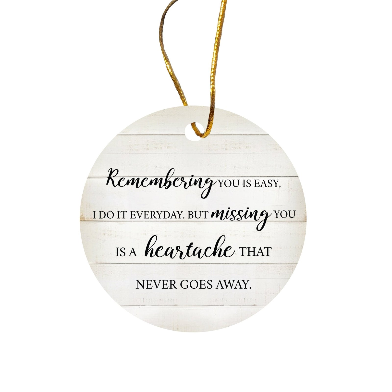 Hanging Memorial Ceramic Ornament for Loss of Loved One - LifeSong Milestones