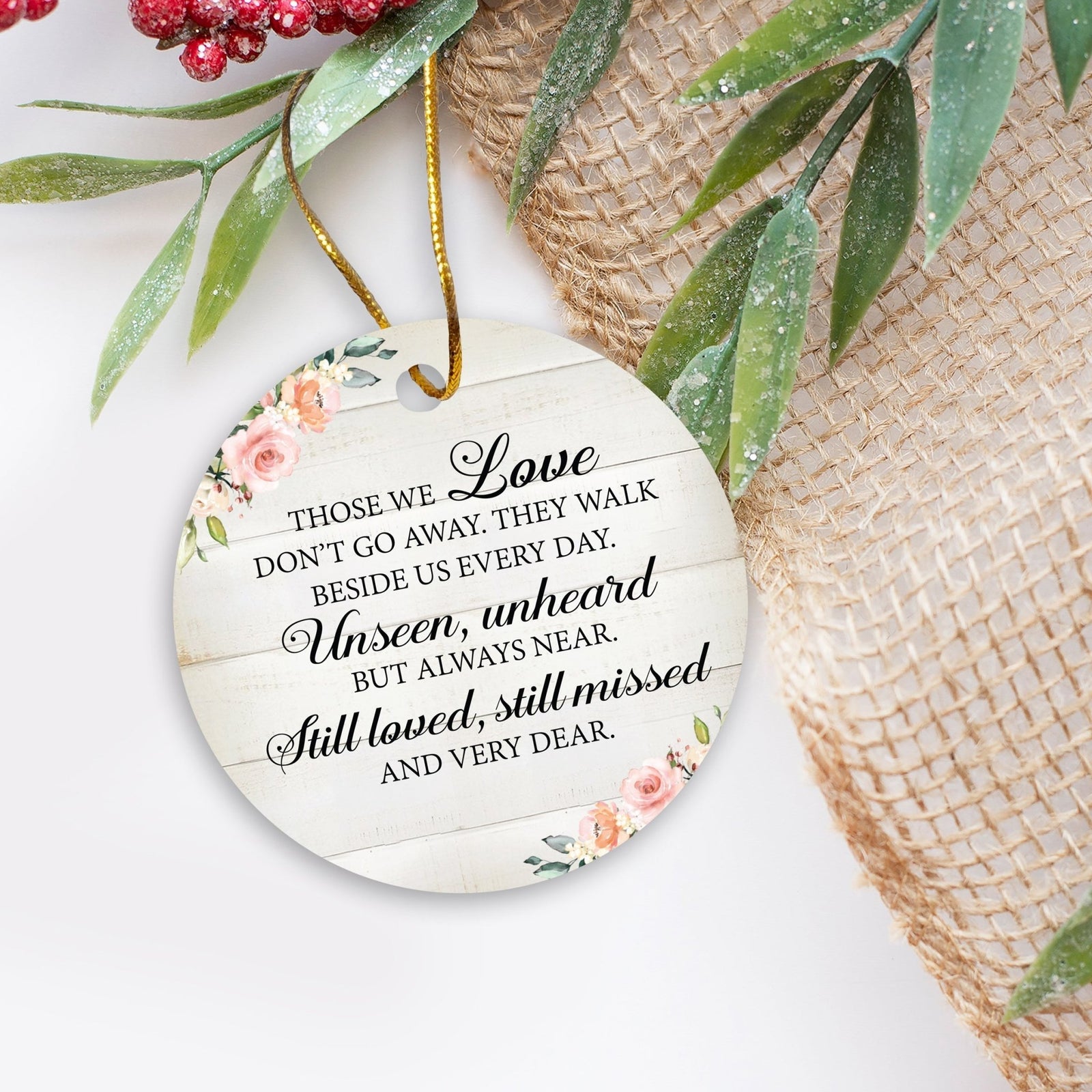 Hanging Memorial Ceramic Ornament for Loss of Loved One - LifeSong Milestones