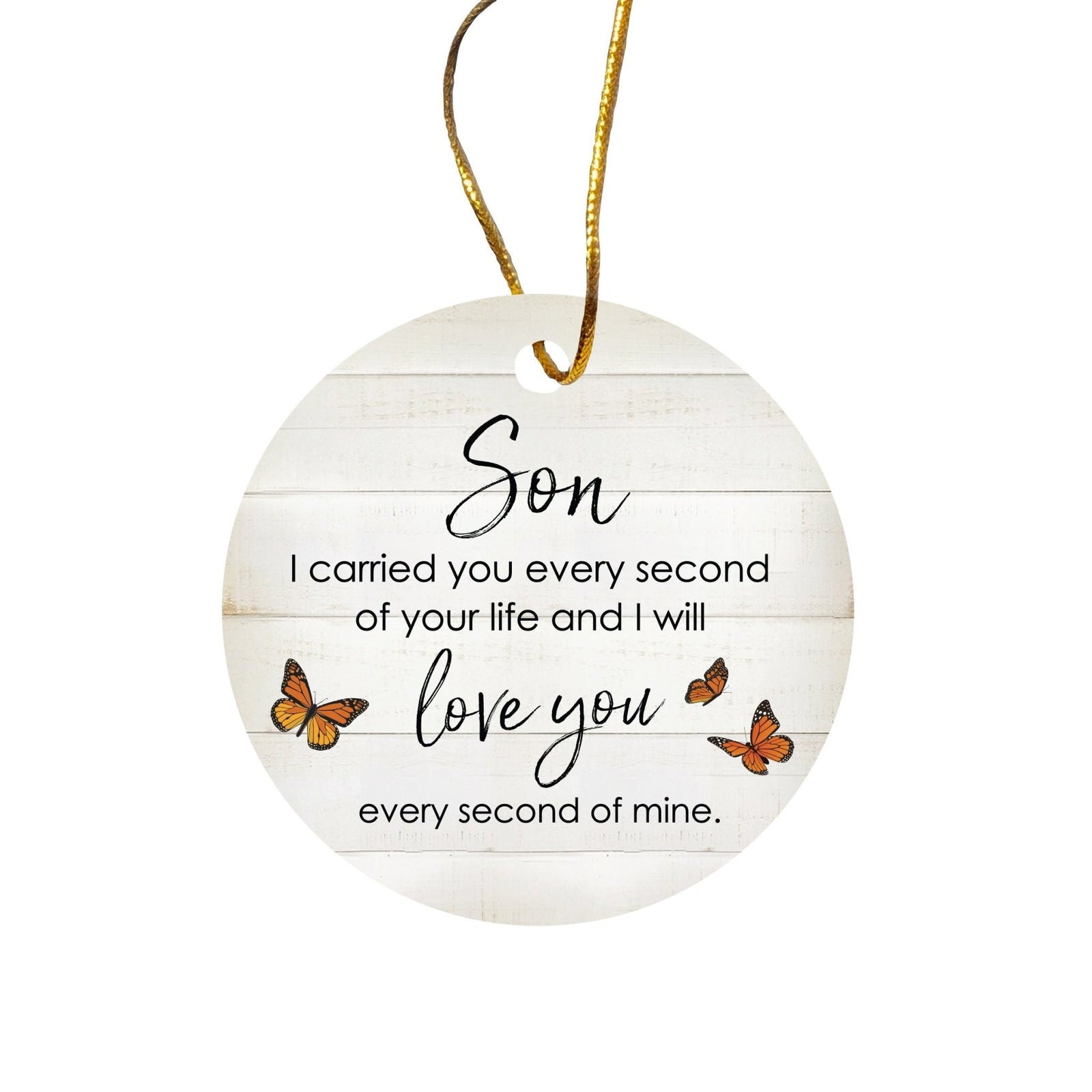 Hanging Memorial Ceramic Ornament for Loss of Loved One - I Carried You Every - LifeSong Milestones