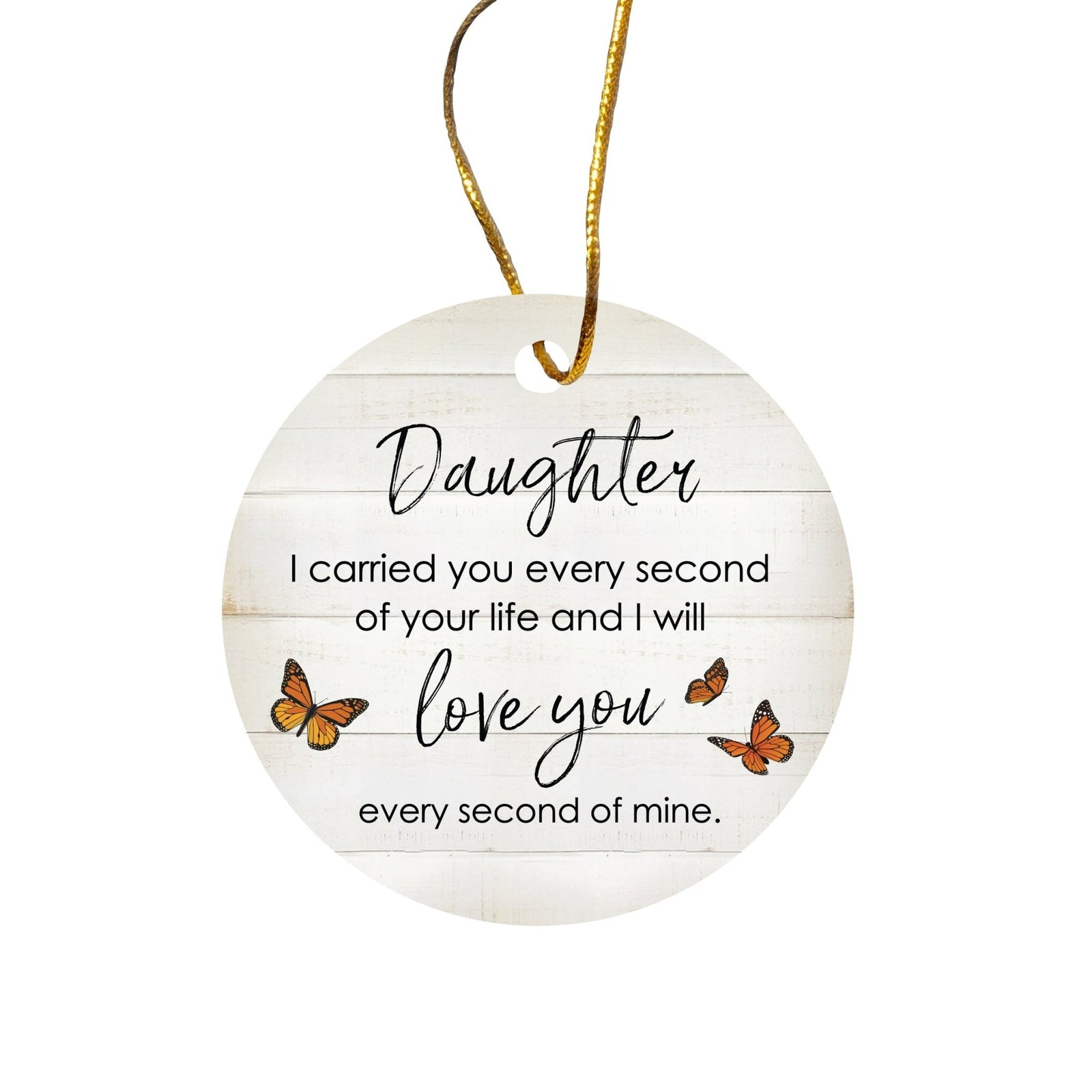 Hanging Memorial Ceramic Ornament for Loss of Loved One - I Carried You Every - LifeSong Milestones