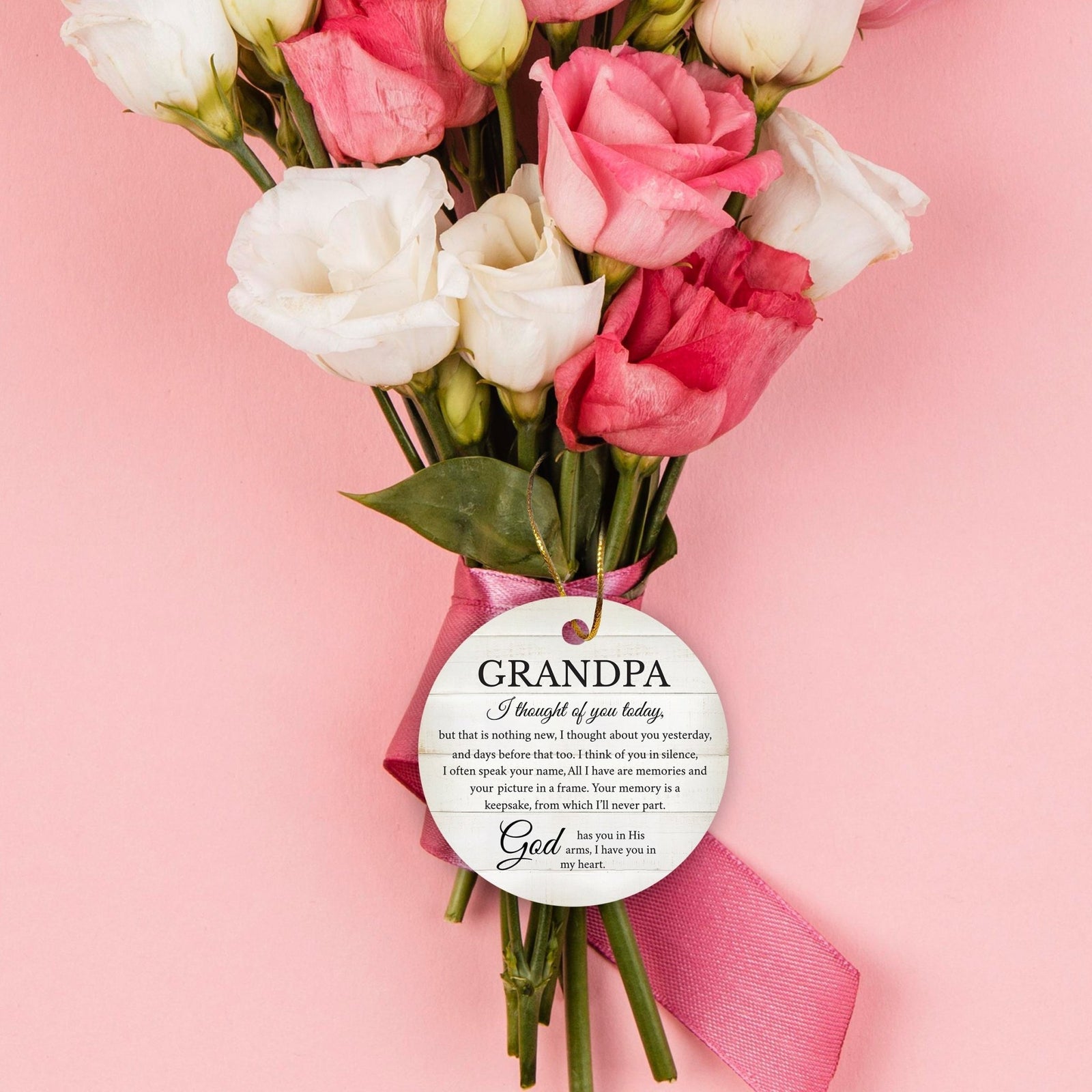 Hanging Memorial Ceramic Ornament for Loss of Loved One - I Thought Of You - LifeSong Milestones