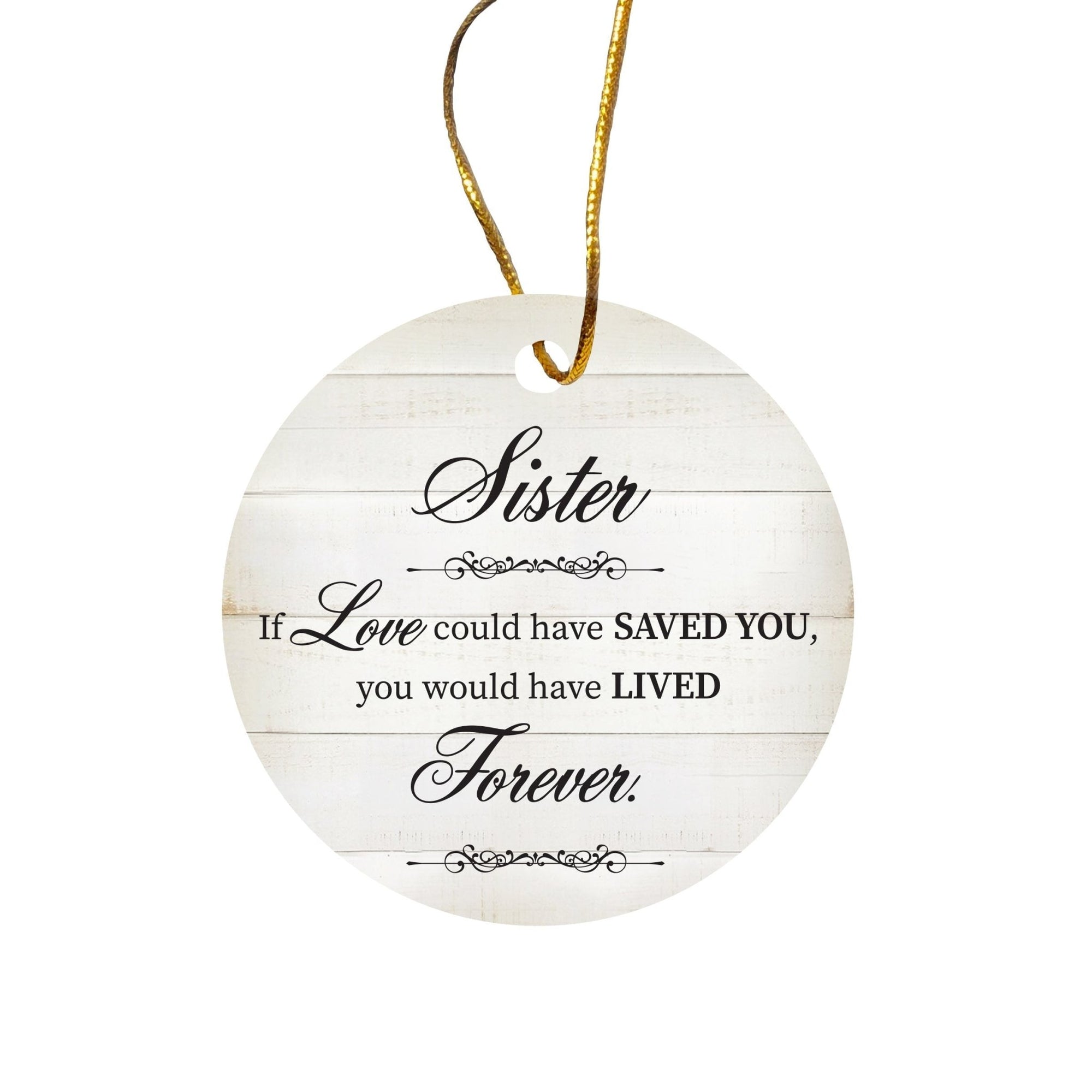 Hanging Memorial Ceramic Ornament for Loss of Loved One - If Love Could - LifeSong Milestones