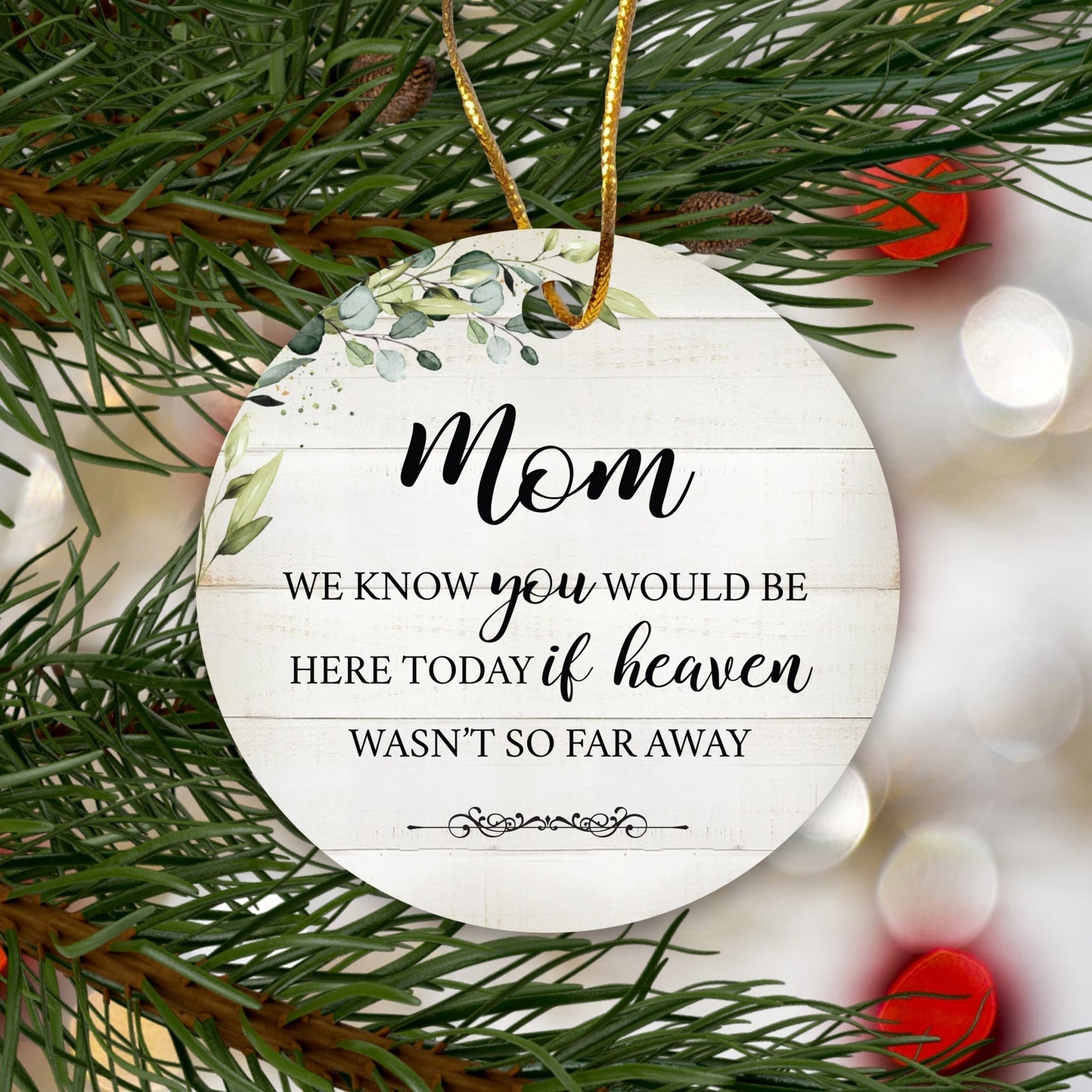 Hanging Memorial Ceramic Ornament for Loss of Loved One - We Know You Would - LifeSong Milestones