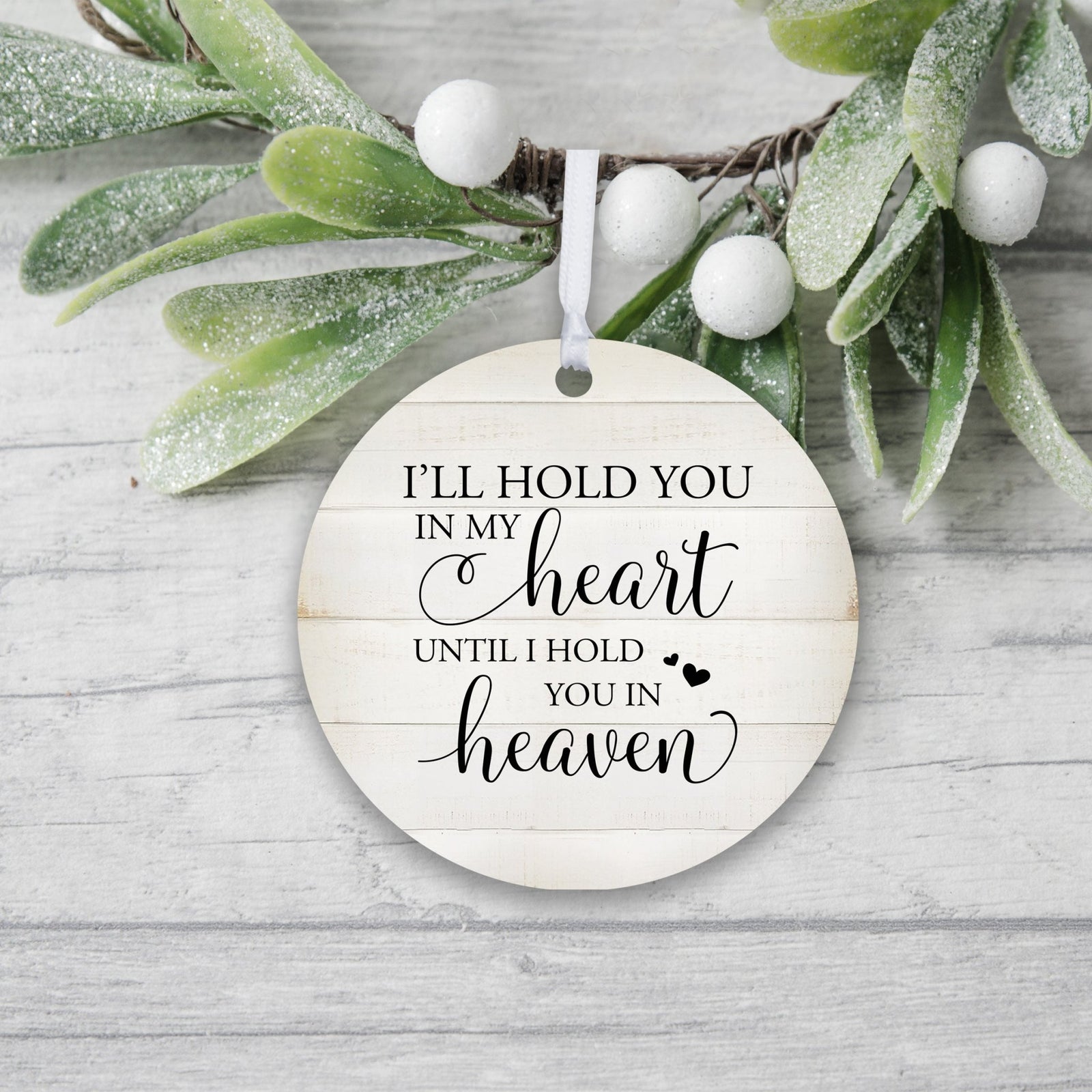 Hanging Memorial Round Ornament for Loss of Loved One - LifeSong Milestones