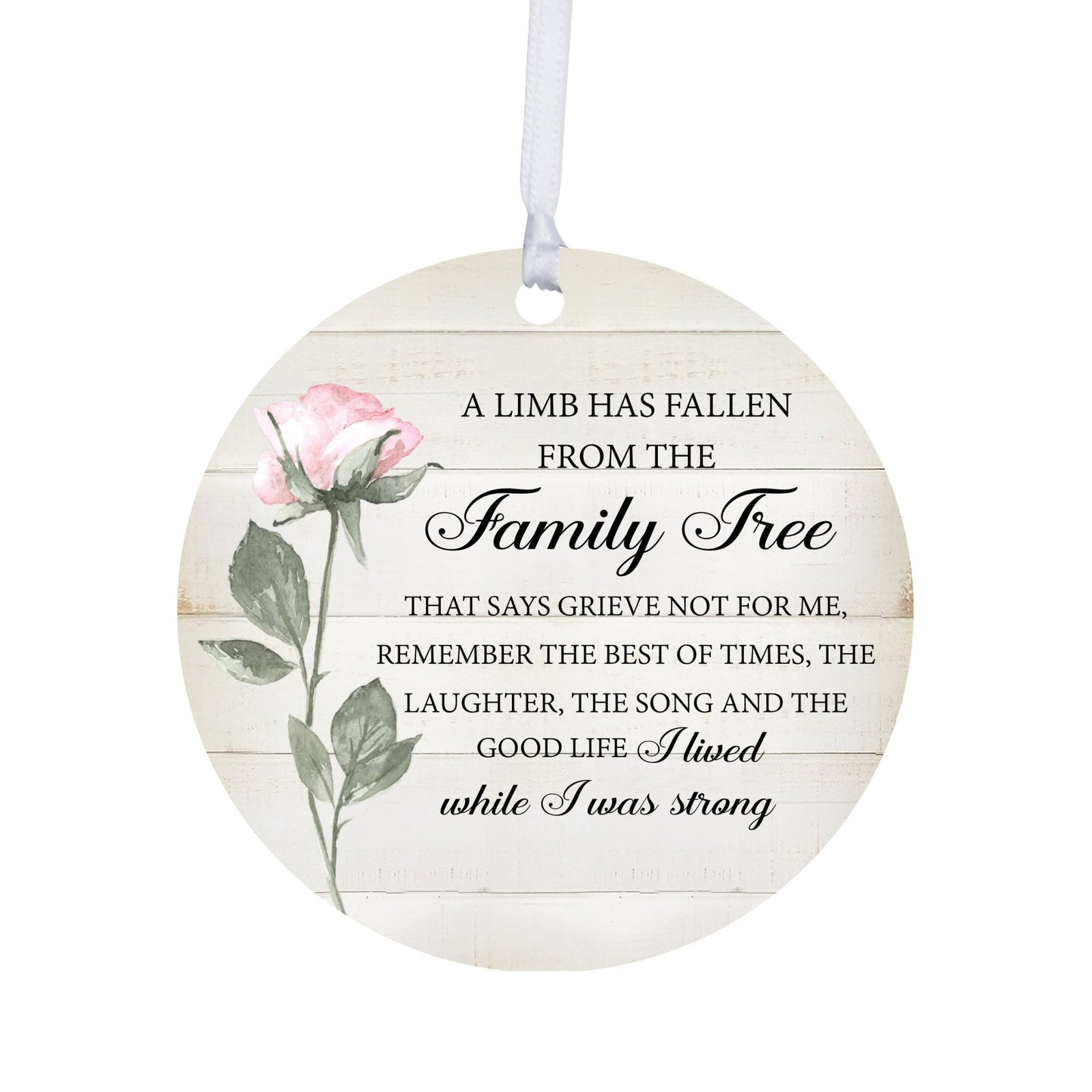 Hanging Memorial Round Ornament for Loss of Loved One - LifeSong Milestones