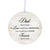 Hanging Memorial Round Ornament for Loss of Loved One - If Love Could - LifeSong Milestones