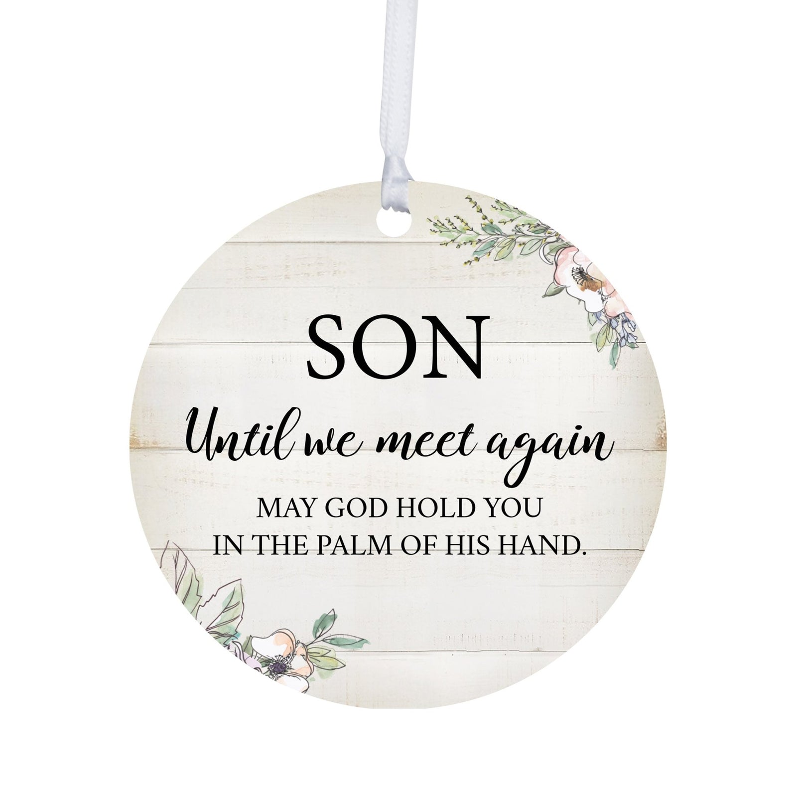Hanging Memorial Round Ornament for Loss of Loved One - Until We Meet Again - LifeSong Milestones