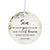 Hanging Memorial Round Ornament for Loss of Loved One - We Know You Would - LifeSong Milestones
