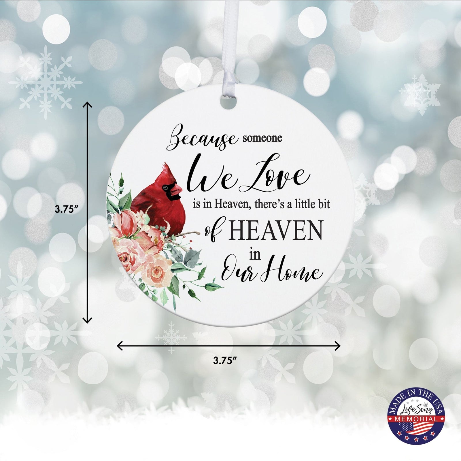 Hanging Memorial Round Ornament Signs for Sympathy Gifts - LifeSong Milestones