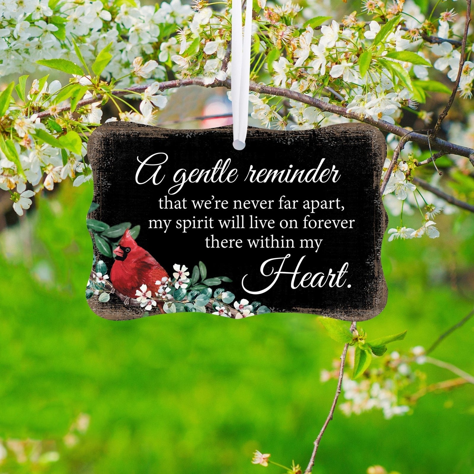 Lifesong Milestones Hanging Memorial Scalloped Ornament Signs for Bereavement Gifts - Memorial Ribbon Signs.