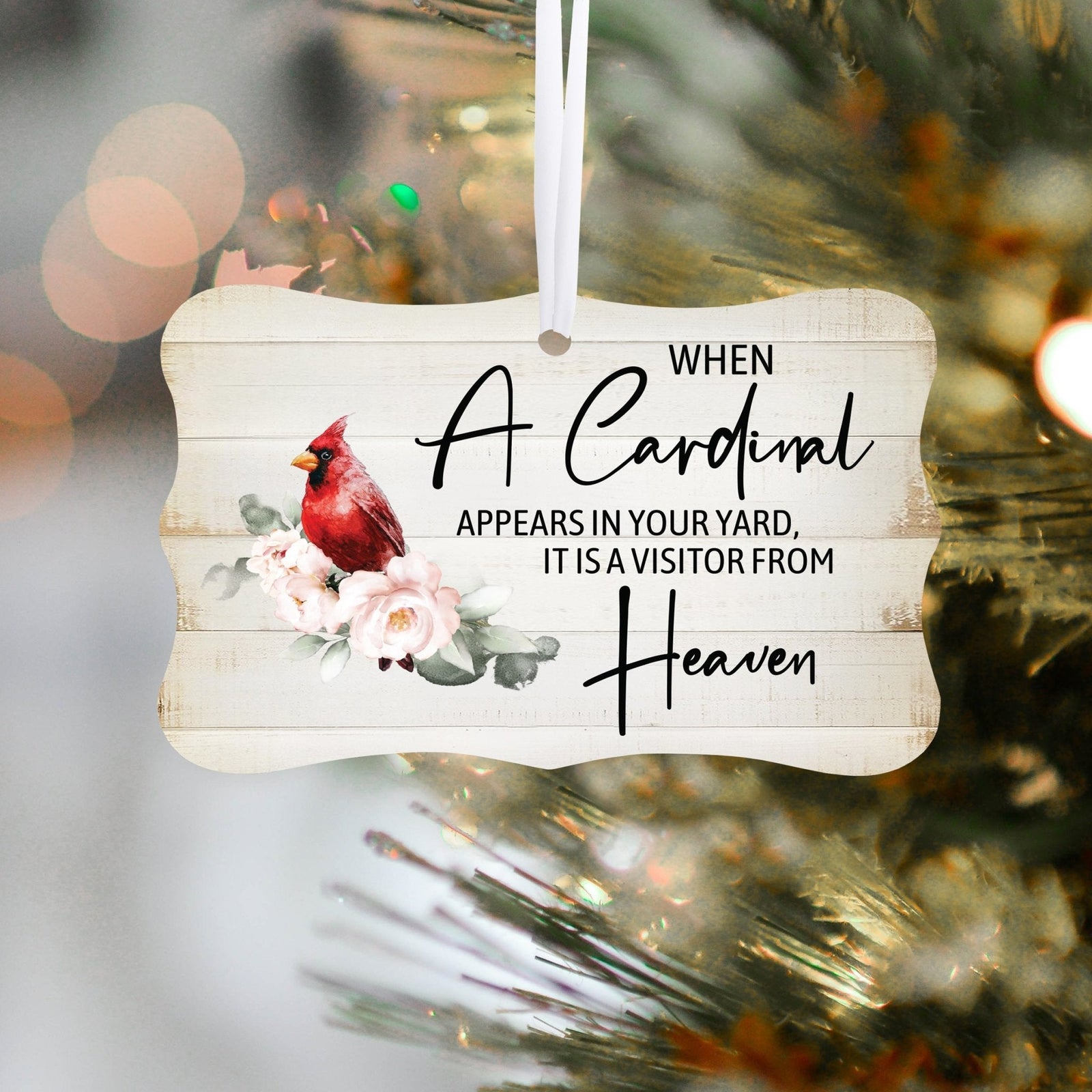 Memorial decorations in the form of elegant scalloped ornaments, perfect for remembering your loved one.