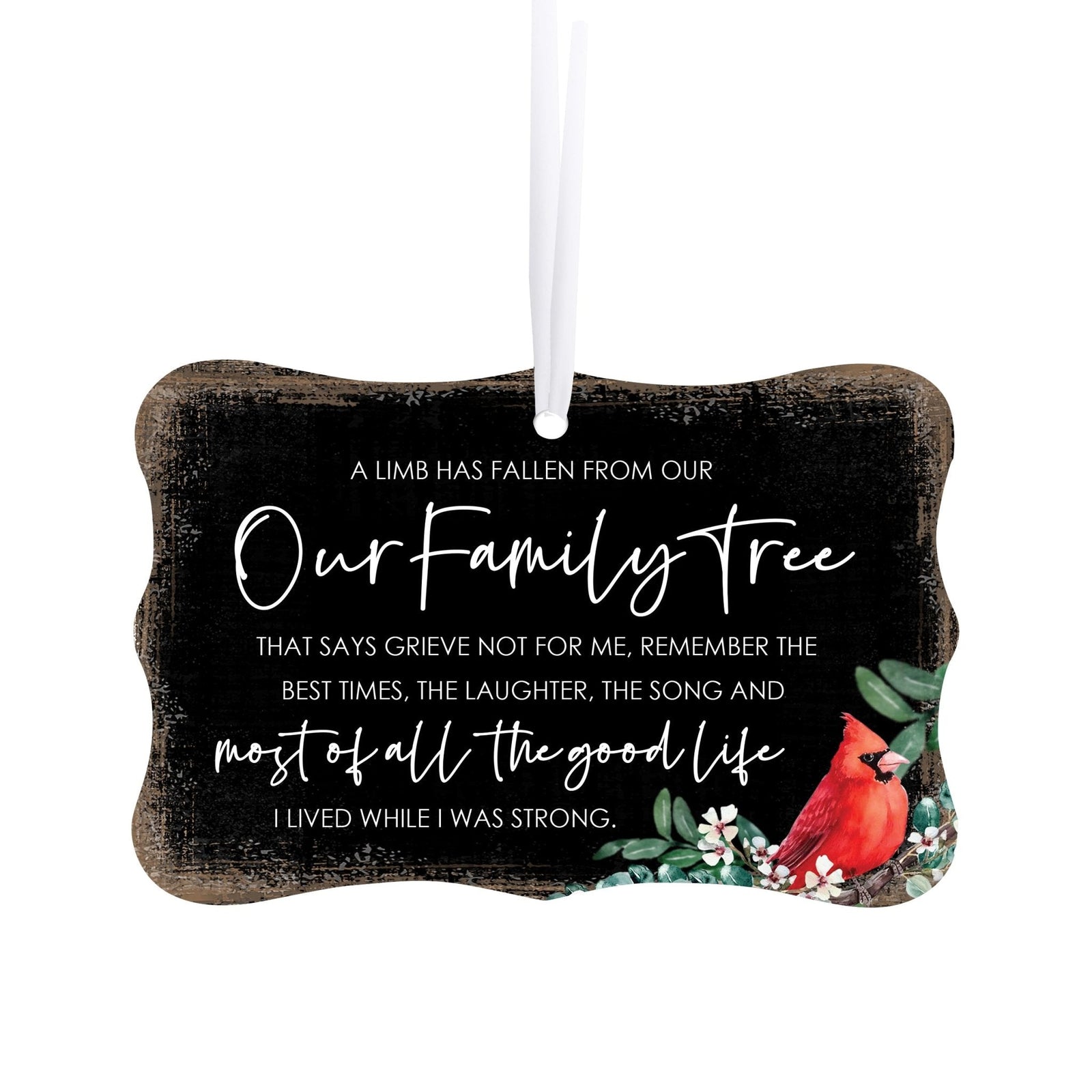 Lifesong Milestones Hanging Memorial Scalloped Ornament Signs for Bereavement Gifts - Memorial Ribbon Signs.