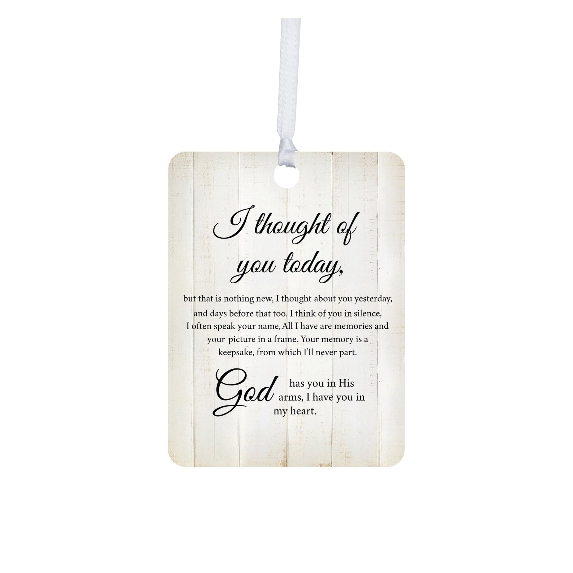 Hanging Memorial Vertical Ornament for Loss of Loved One - I Thought Of You - LifeSong Milestones