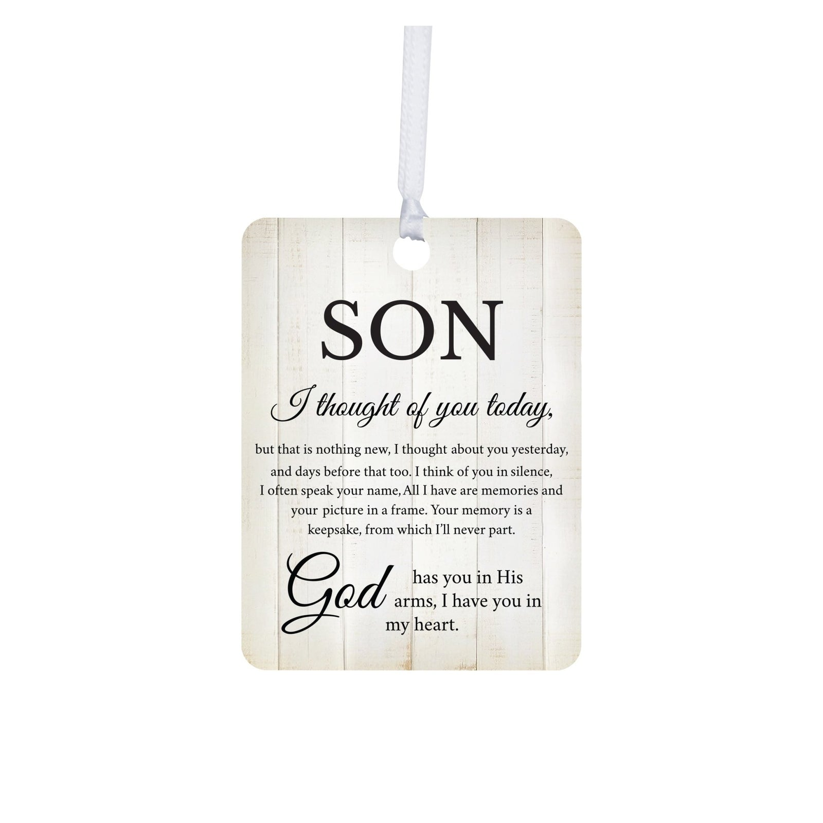 Hanging Memorial Vertical Ornament for Loss of Loved One - I Thought Of You - LifeSong Milestones