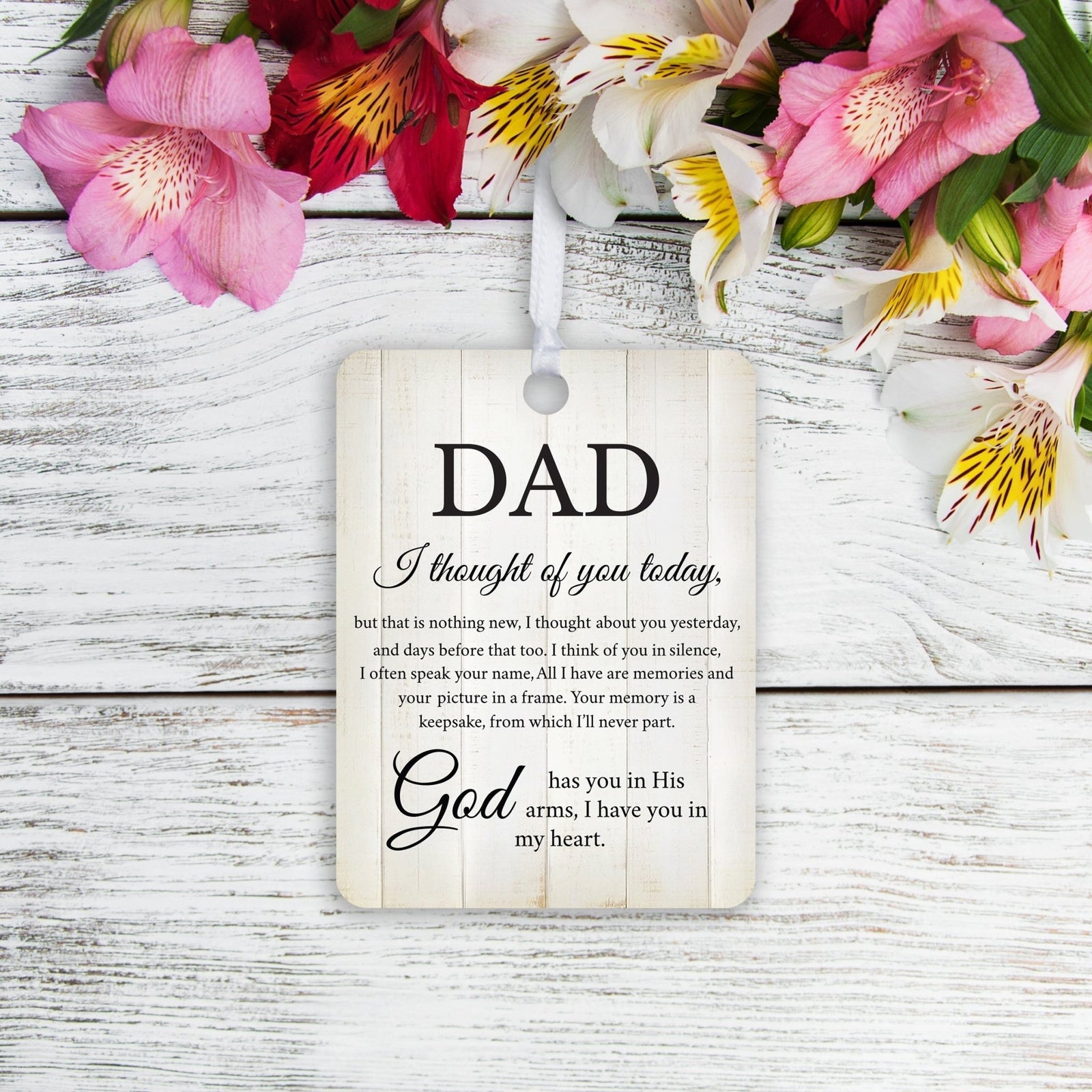 Hanging Memorial Vertical Ornament for Loss of Loved One - I Thought Of You - LifeSong Milestones