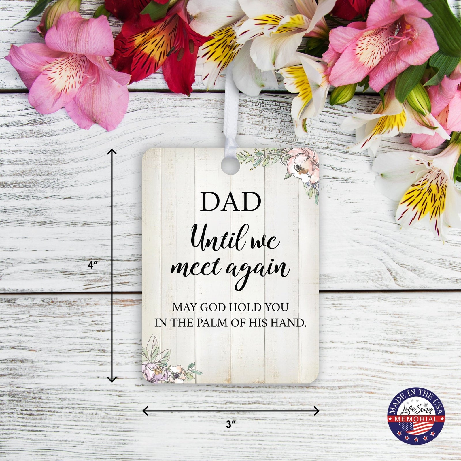 Hanging Memorial Vertical Ornament for Loss of Loved One - Until We Meet Again - LifeSong Milestones