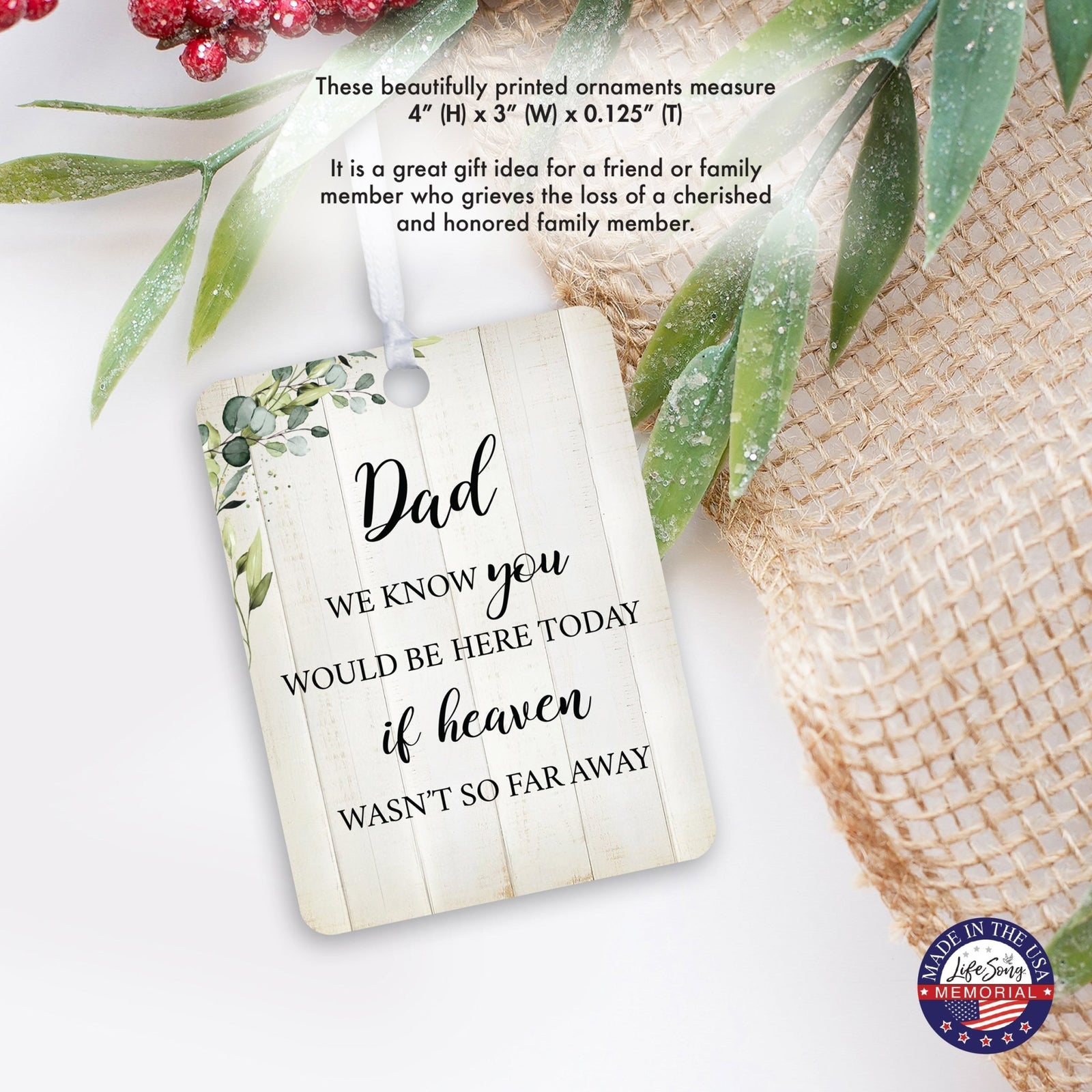 Hanging Memorial Vertical Ornament for Loss of Loved One - We Know You Would - LifeSong Milestones