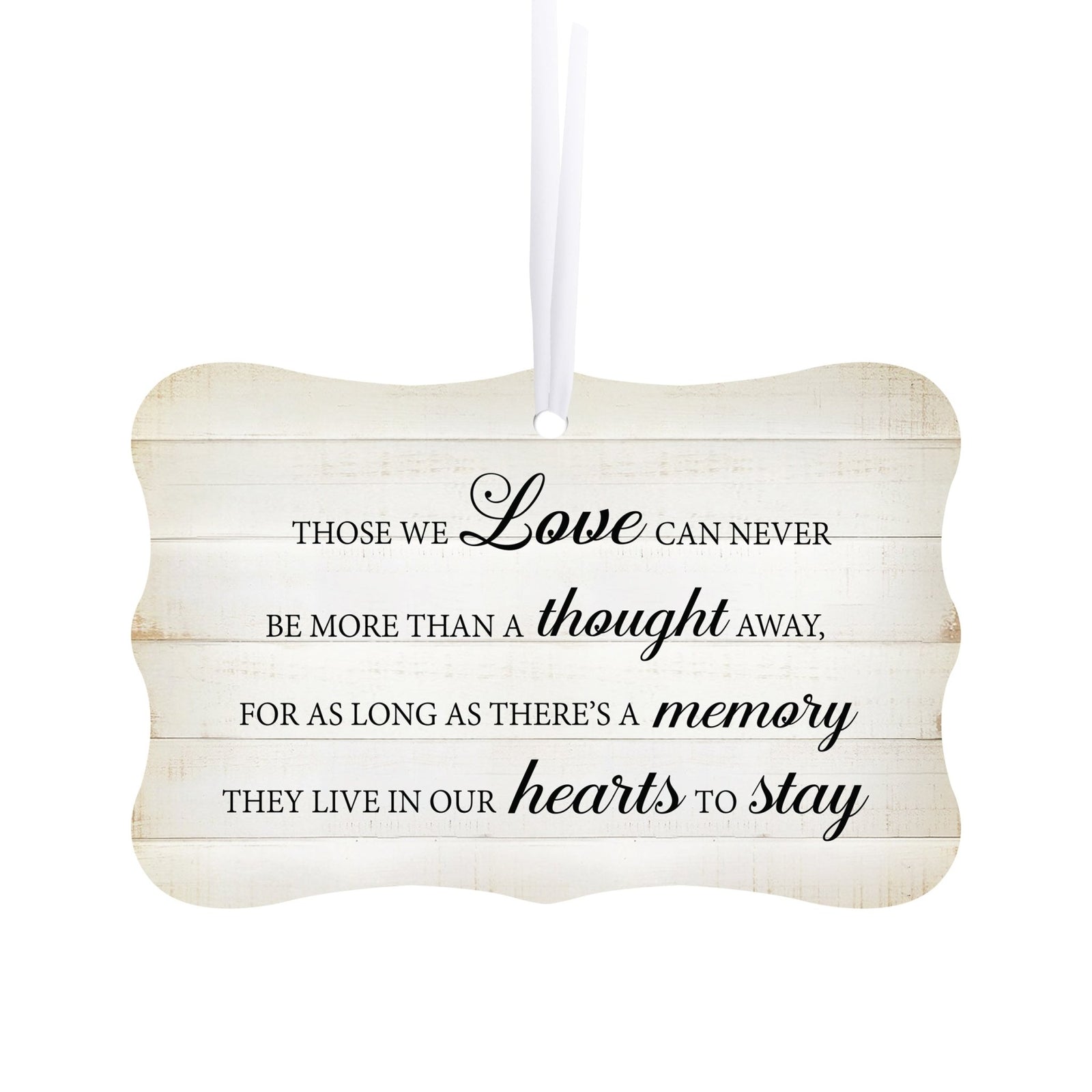 Lifesong Milestones Hanging Memorial White Scalloped Ornament for Loss of Loved One: A beautiful tribute with memorial decorations.