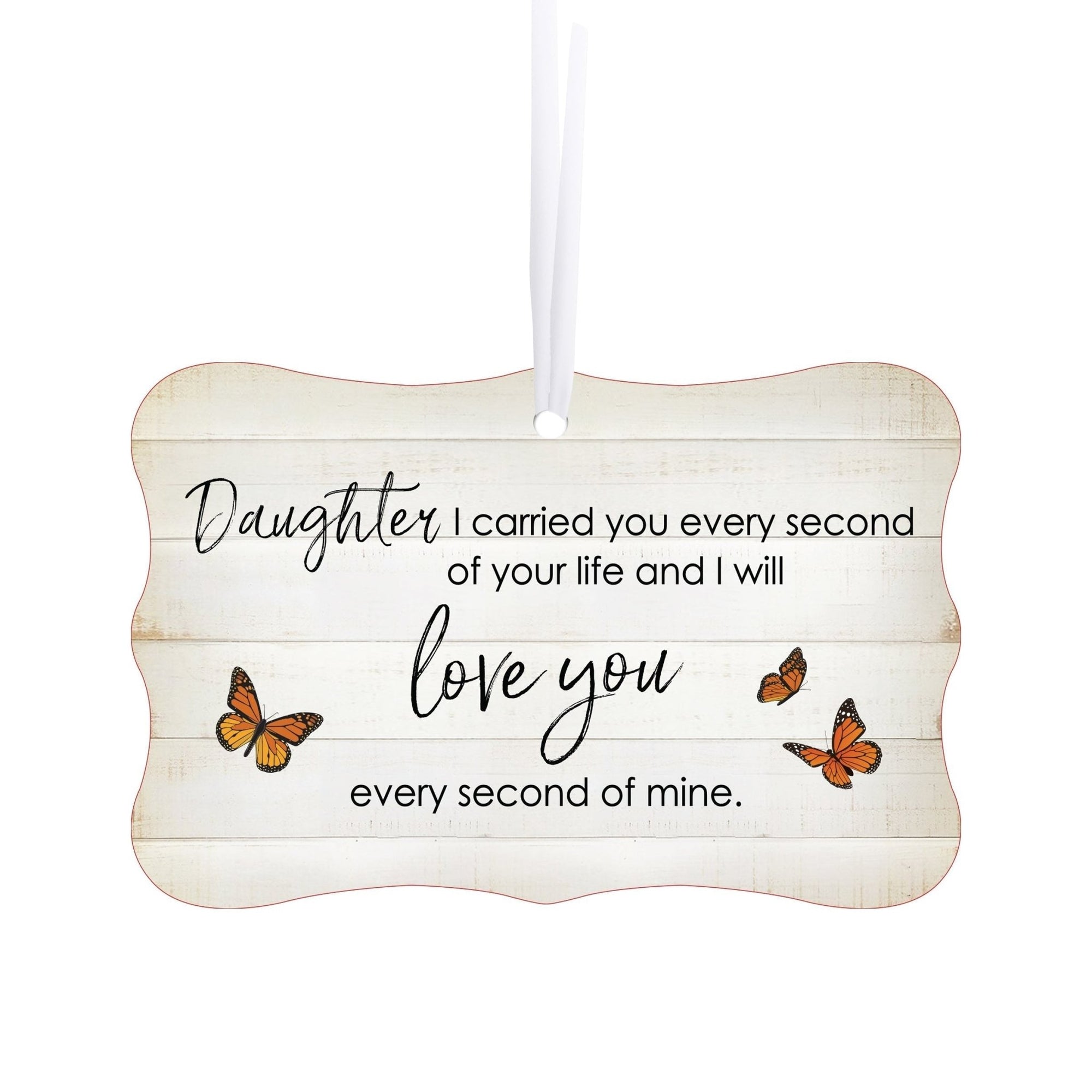Lifesong Milestones Hanging Memorial White Scalloped Ornament for Loss of Loved One: A beautiful tribute with memorial decorations.