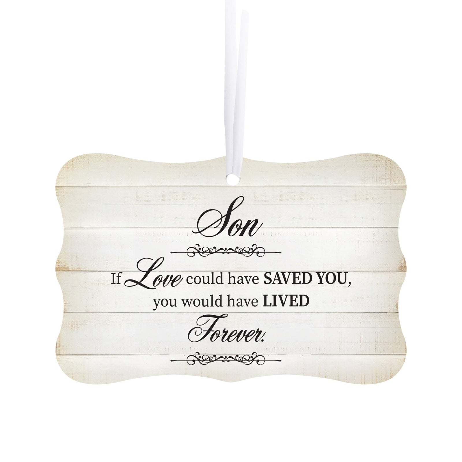 Lifesong Milestones Hanging Memorial White Scalloped Ornament for Loss of Loved One: A beautiful tribute with memorial decorations.