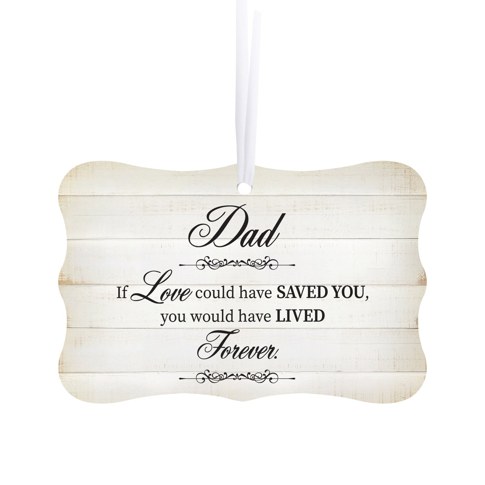 Lifesong Milestones Hanging Memorial White Scalloped Ornament for Loss of Loved One: A beautiful tribute with memorial decorations.