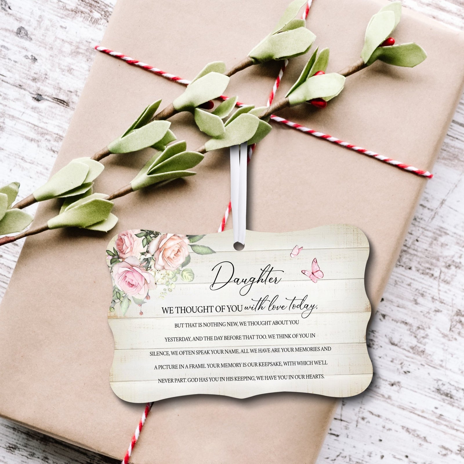 Beautiful memorial ornament with a comforting message – a cherished keepsake for those in grief