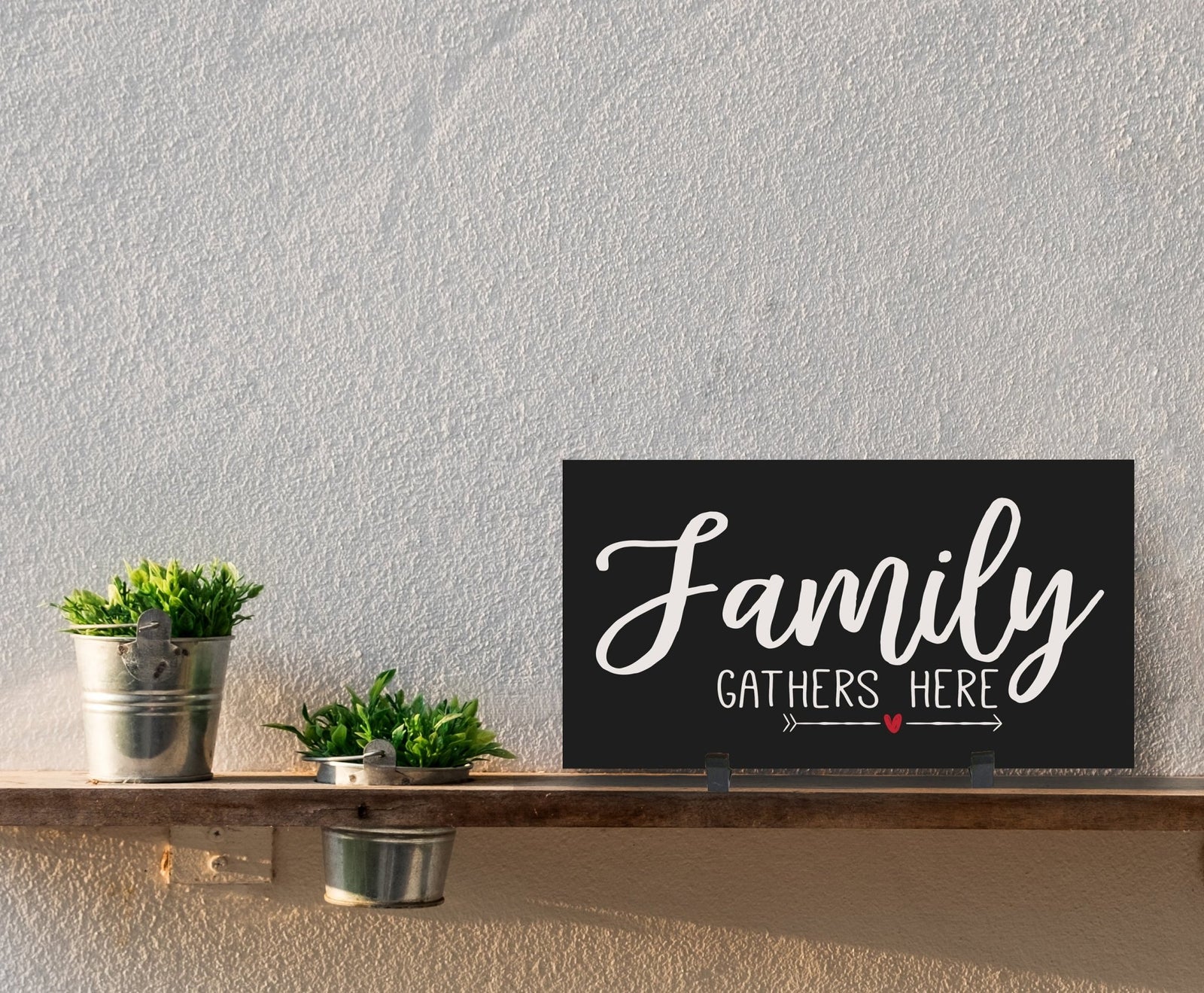 Home and Family Plaques Wall Home Decor - Family Gathers Here - LifeSong Milestones